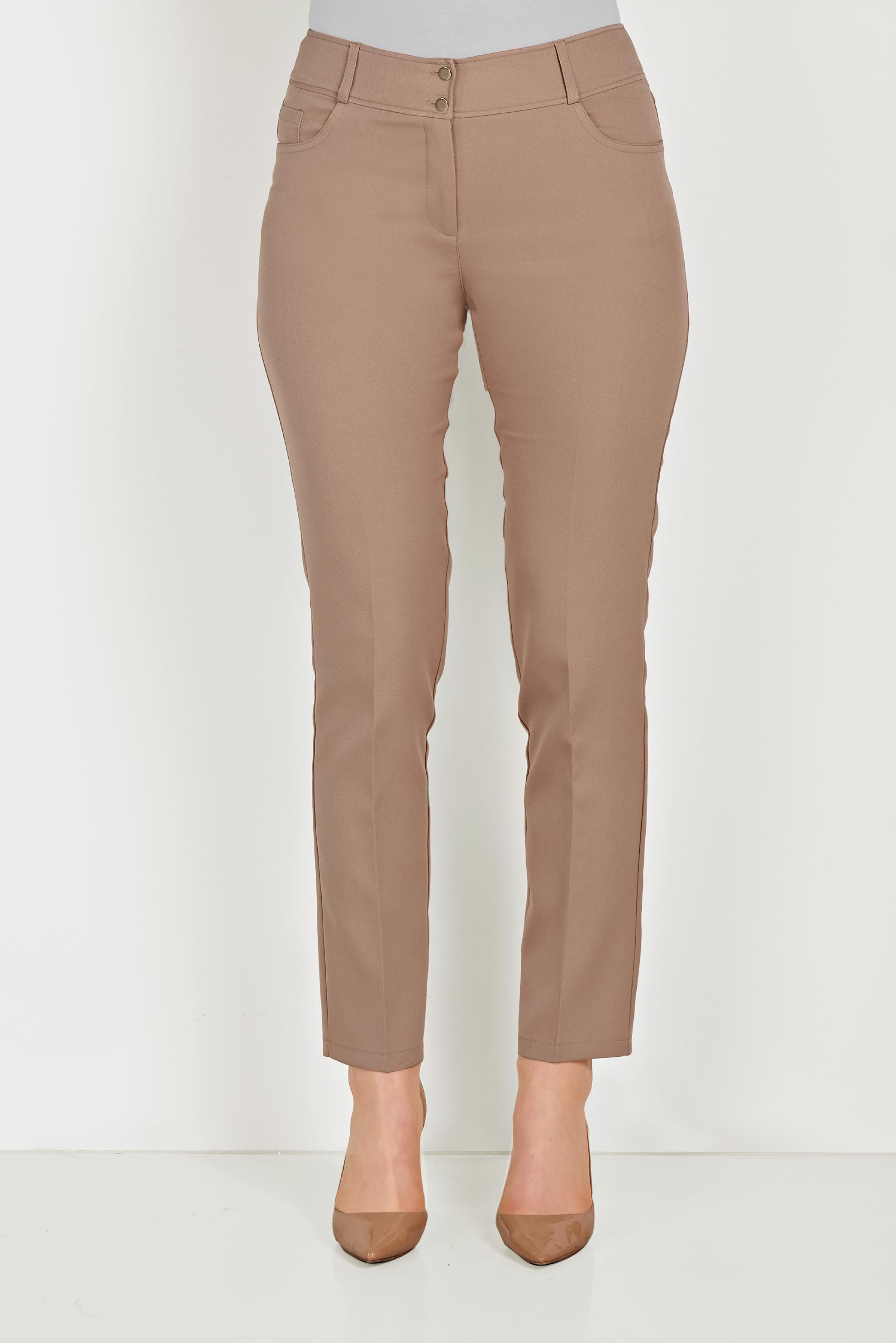 Tesettür giyim KAHVE DAR PAÇA KUMAŞ PANTOLON 70052