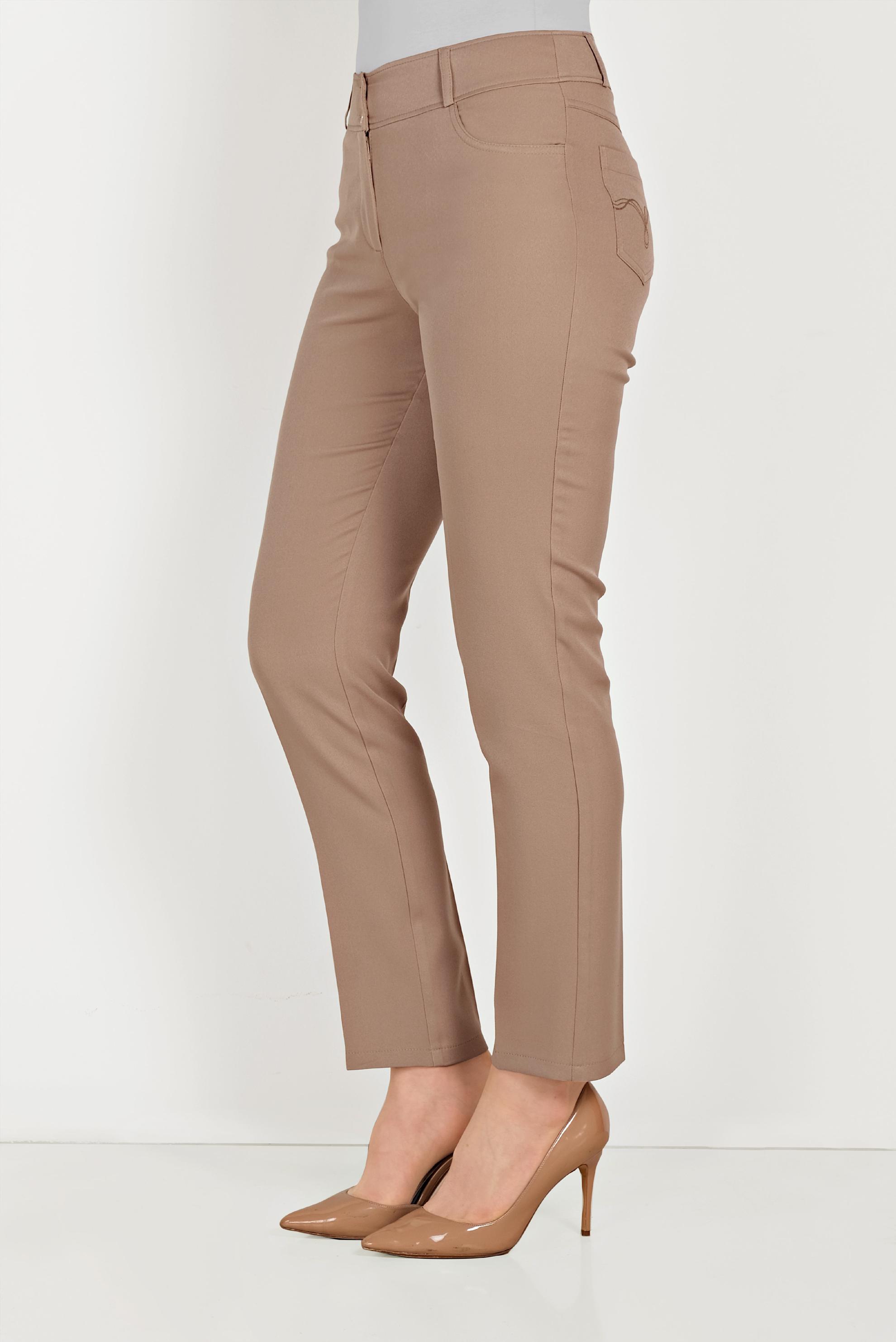 Tesettür giyim KAHVE DAR PAÇA KUMAŞ PANTOLON 70052