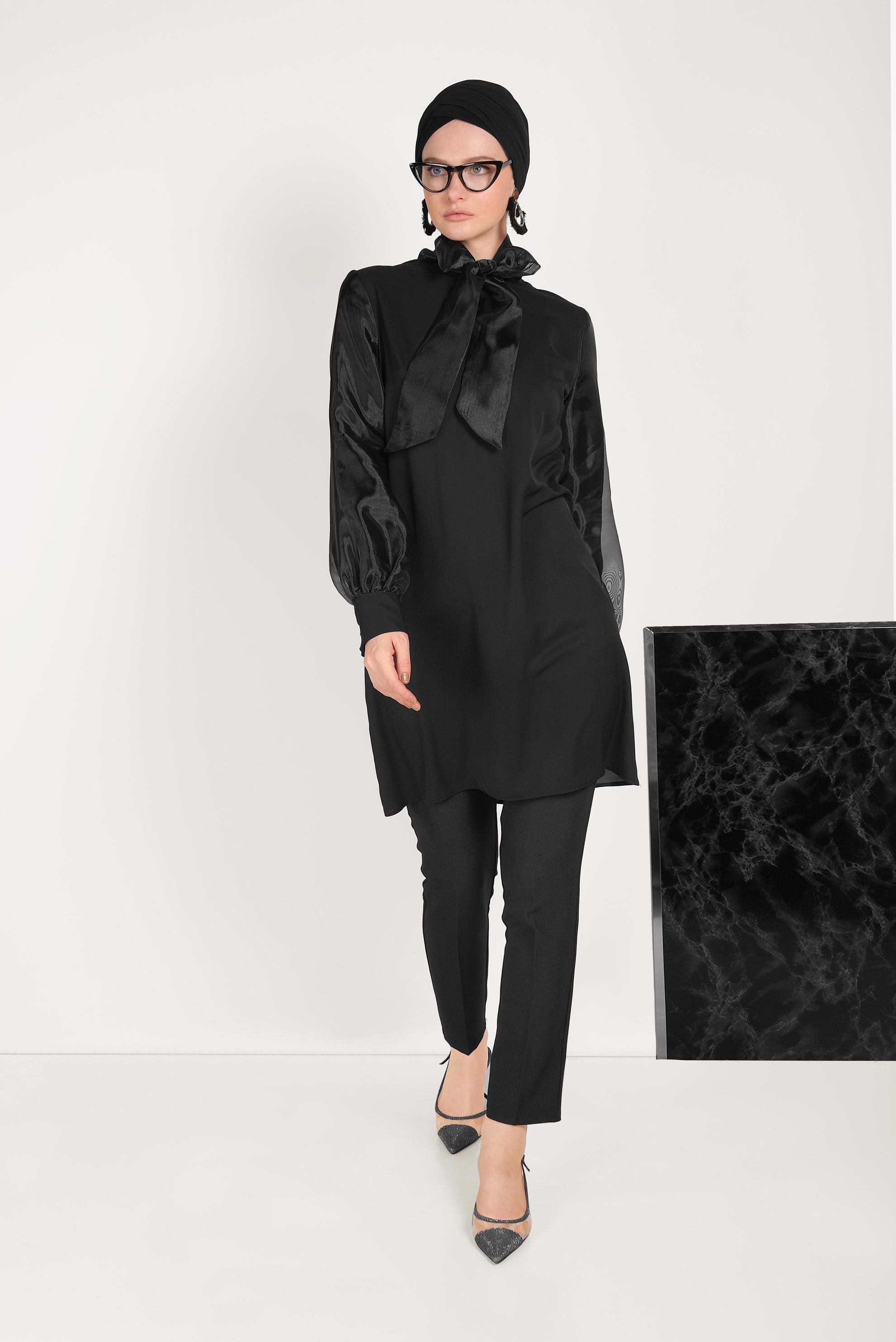 Hijab clothing BLACK CLASSIC POCKET DETAIL PANTS 70073 