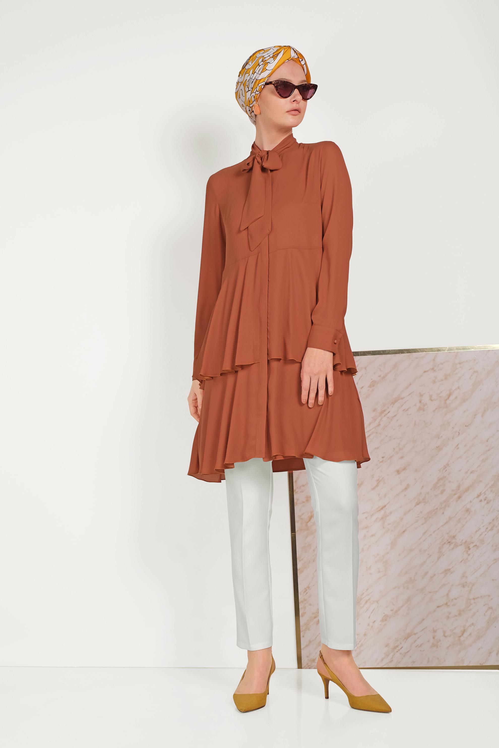 Vêtements hijab BLANC PANTALON CLASSIQUE AVEC POCHES 70073