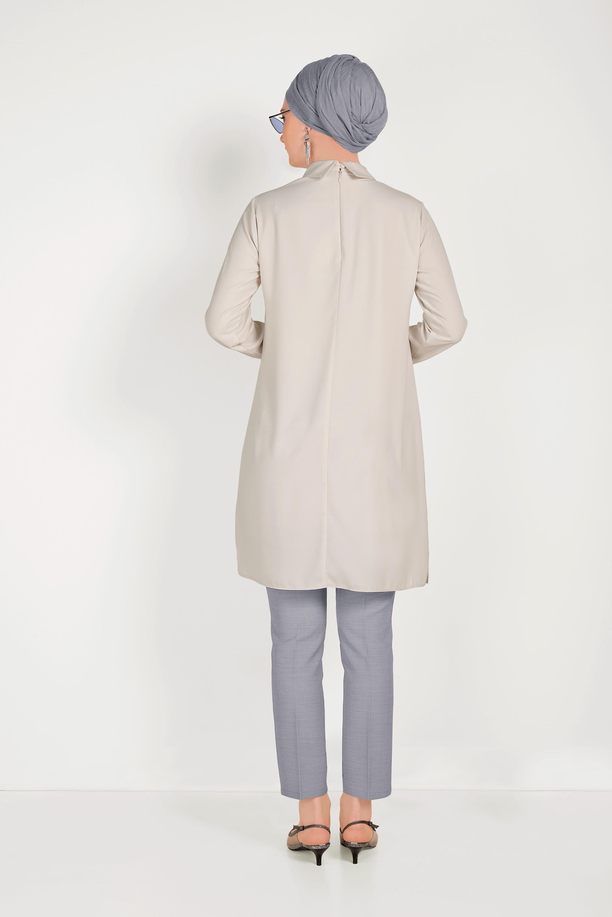 Hijab clothing GREY CLASSIC POCKET DETAIL PANTS 70073 