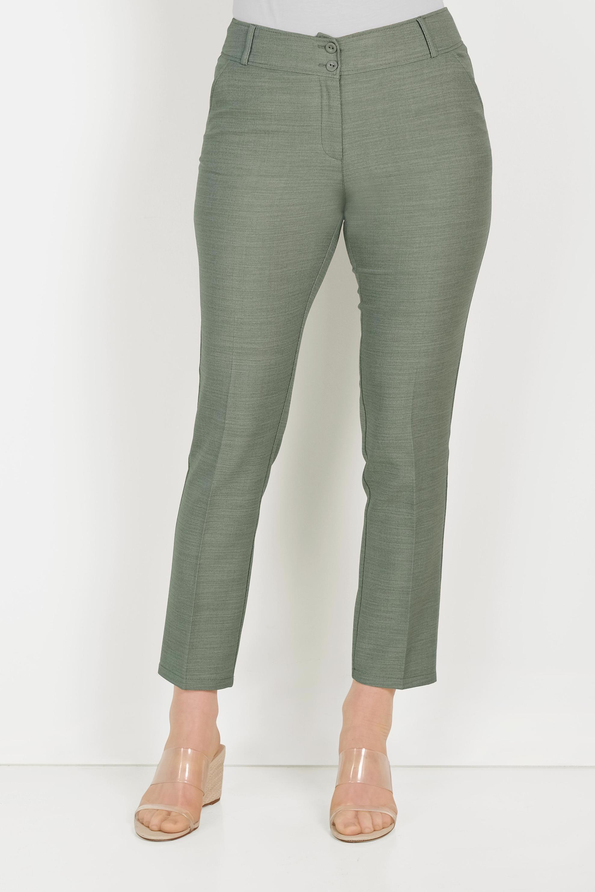 Tesettür giyim HAKİ KLASİK CEPLİ PANTOLON 70073