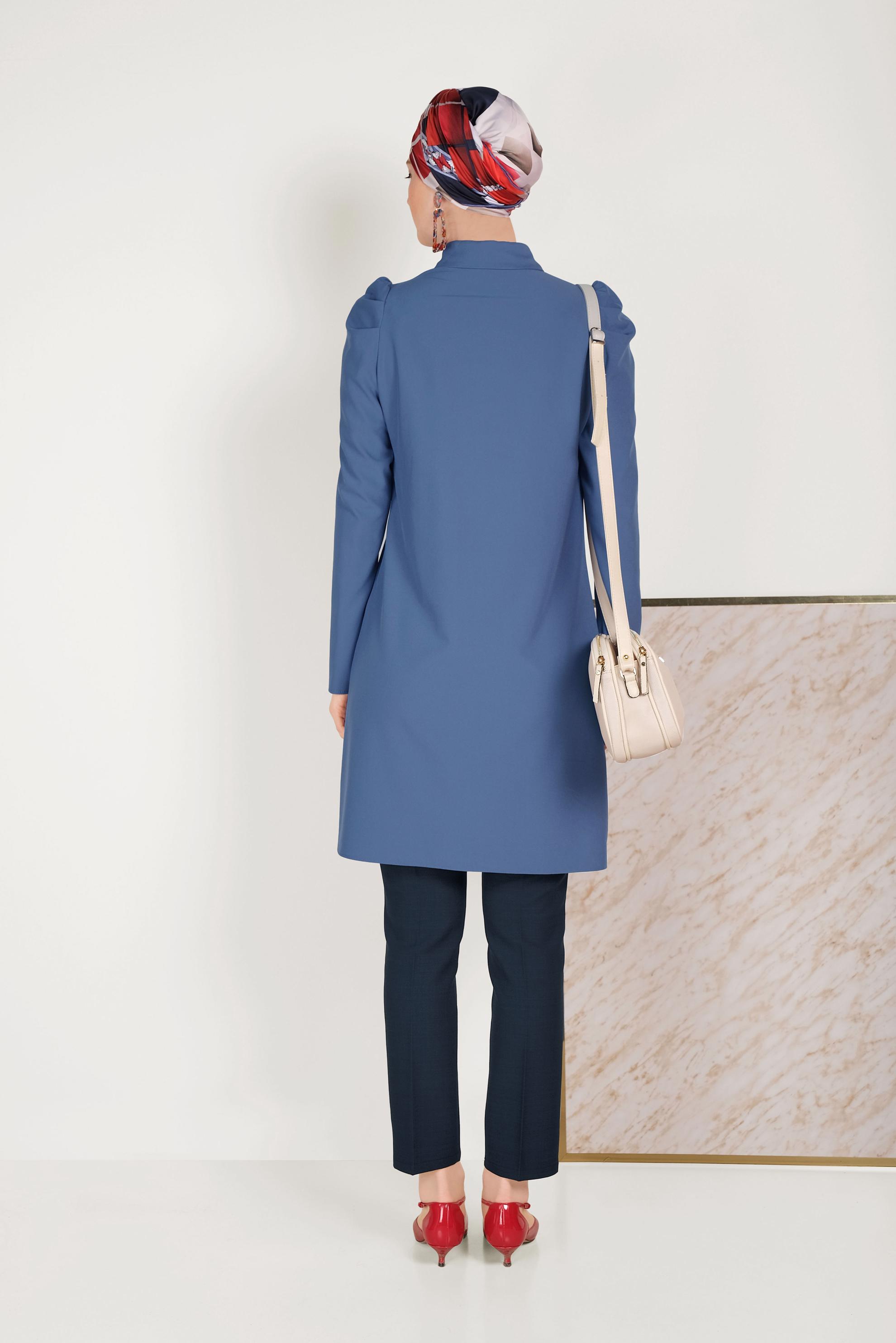 Vêtements hijab BLEU MARINE PANTALON CLASSIQUE AVEC POCHES 70073