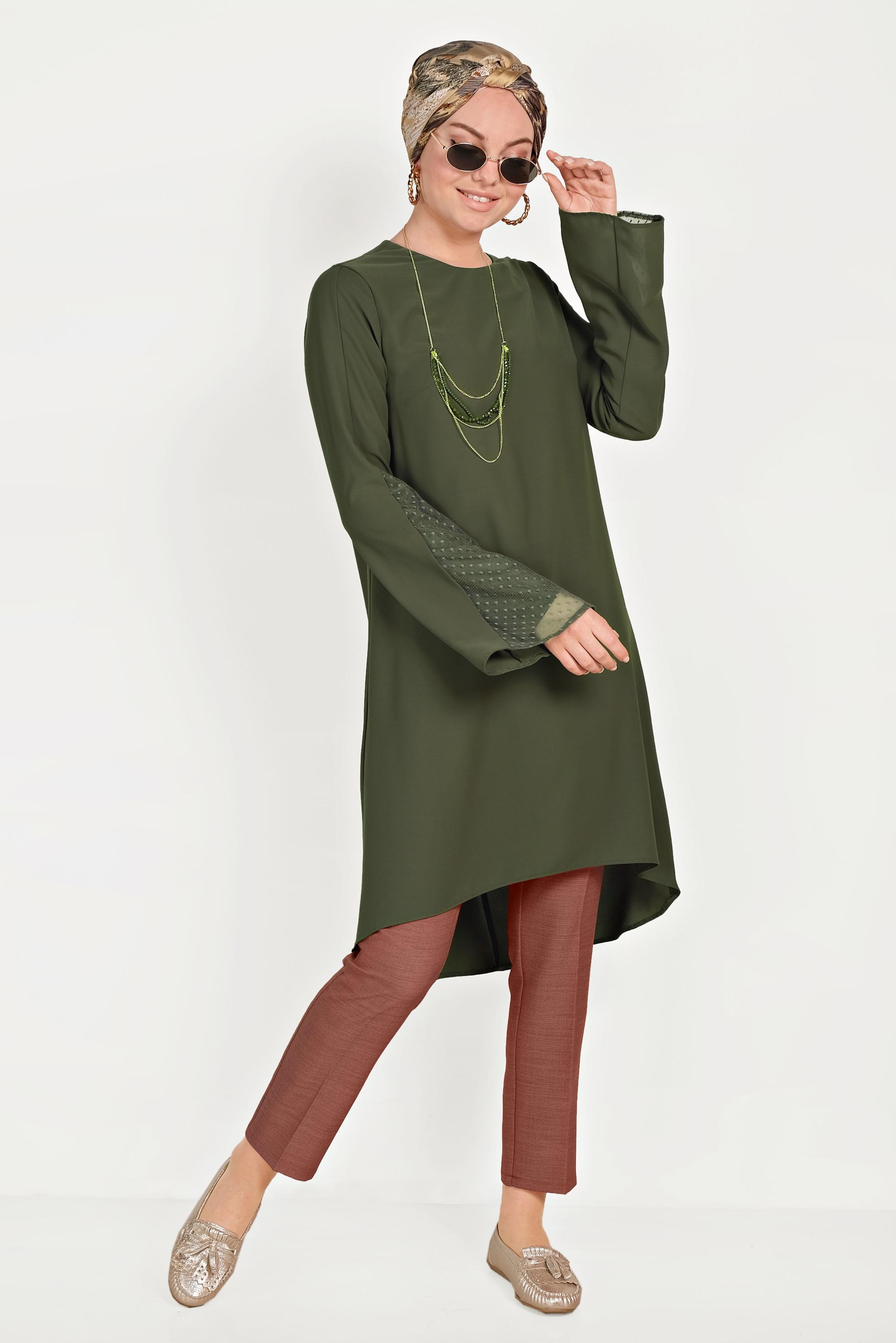 Vêtements hijab BRUN PANTALON CLASSIQUE AVEC POCHES 70073