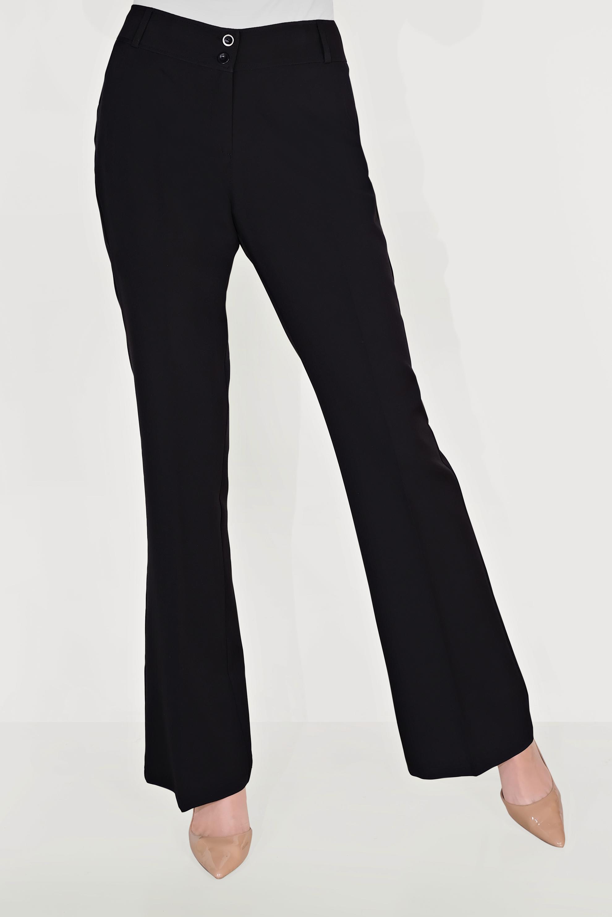 Tesettür giyim SİYAH DÜĞMELİ YÜKSEK BEL PANTOLON 70086