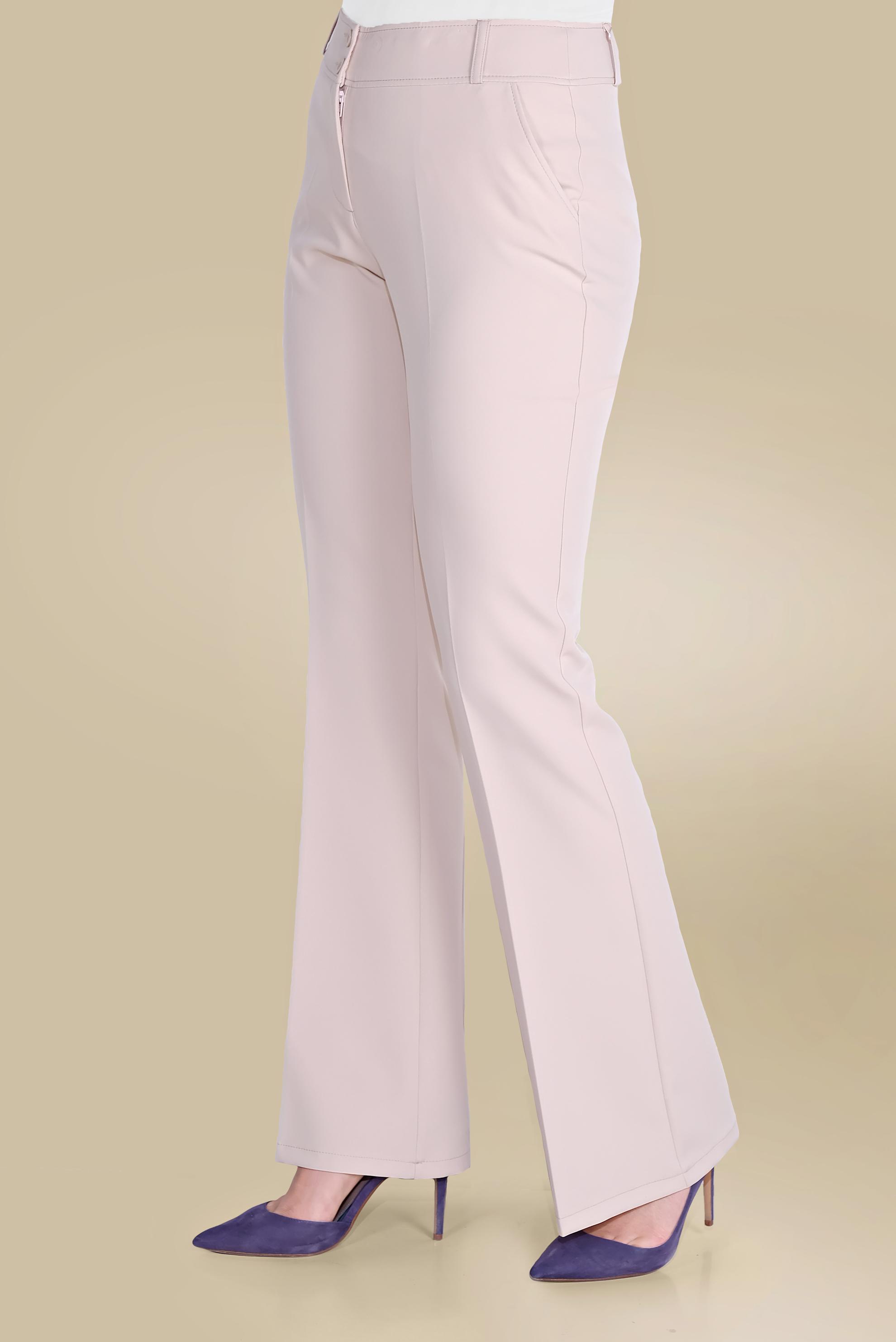 Tesettür giyim BEJ DÜĞMELİ YÜKSEK BEL PANTOLON 70086