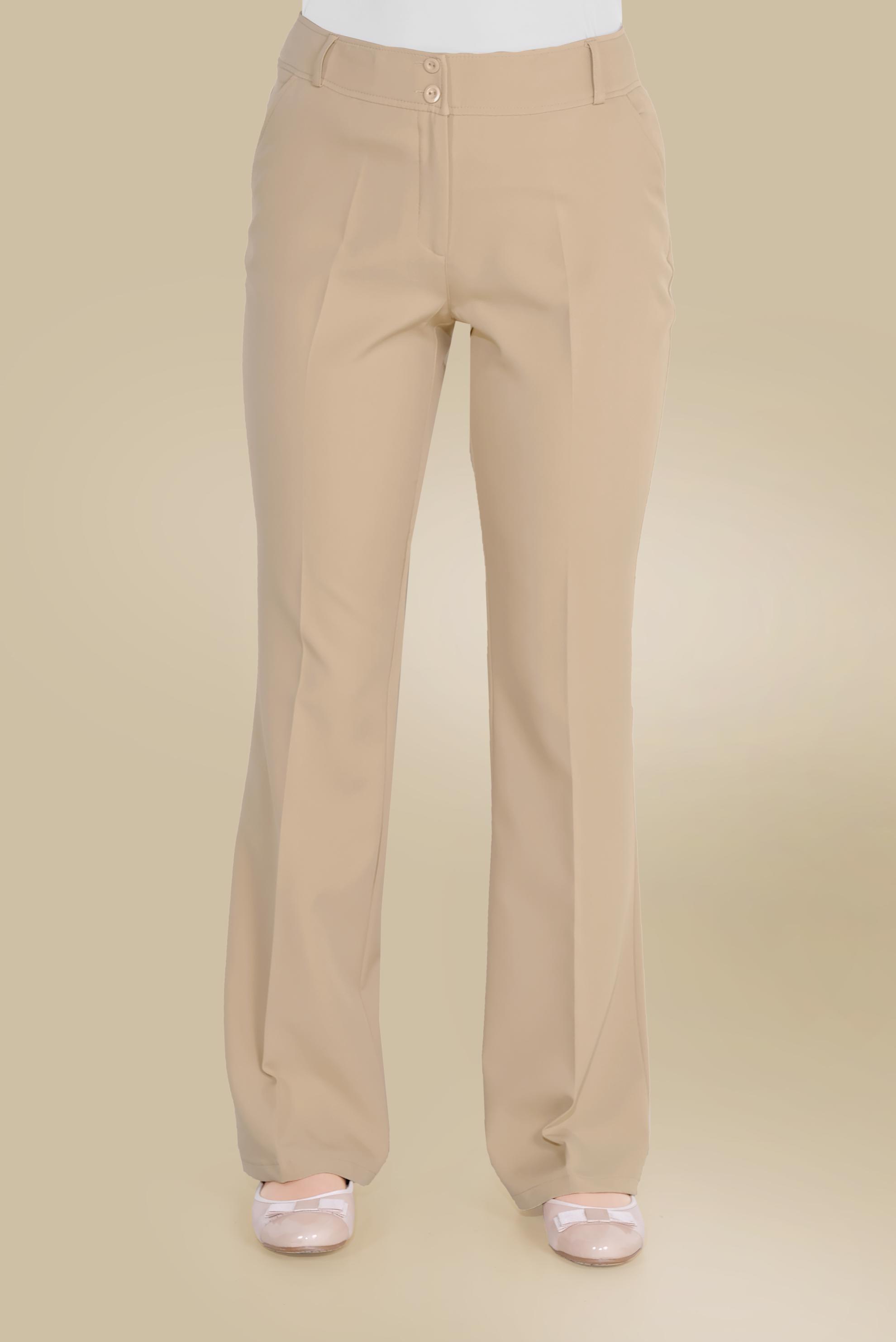 Tesettür giyim KAHVE DÜĞMELİ YÜKSEK BEL PANTOLON 70086