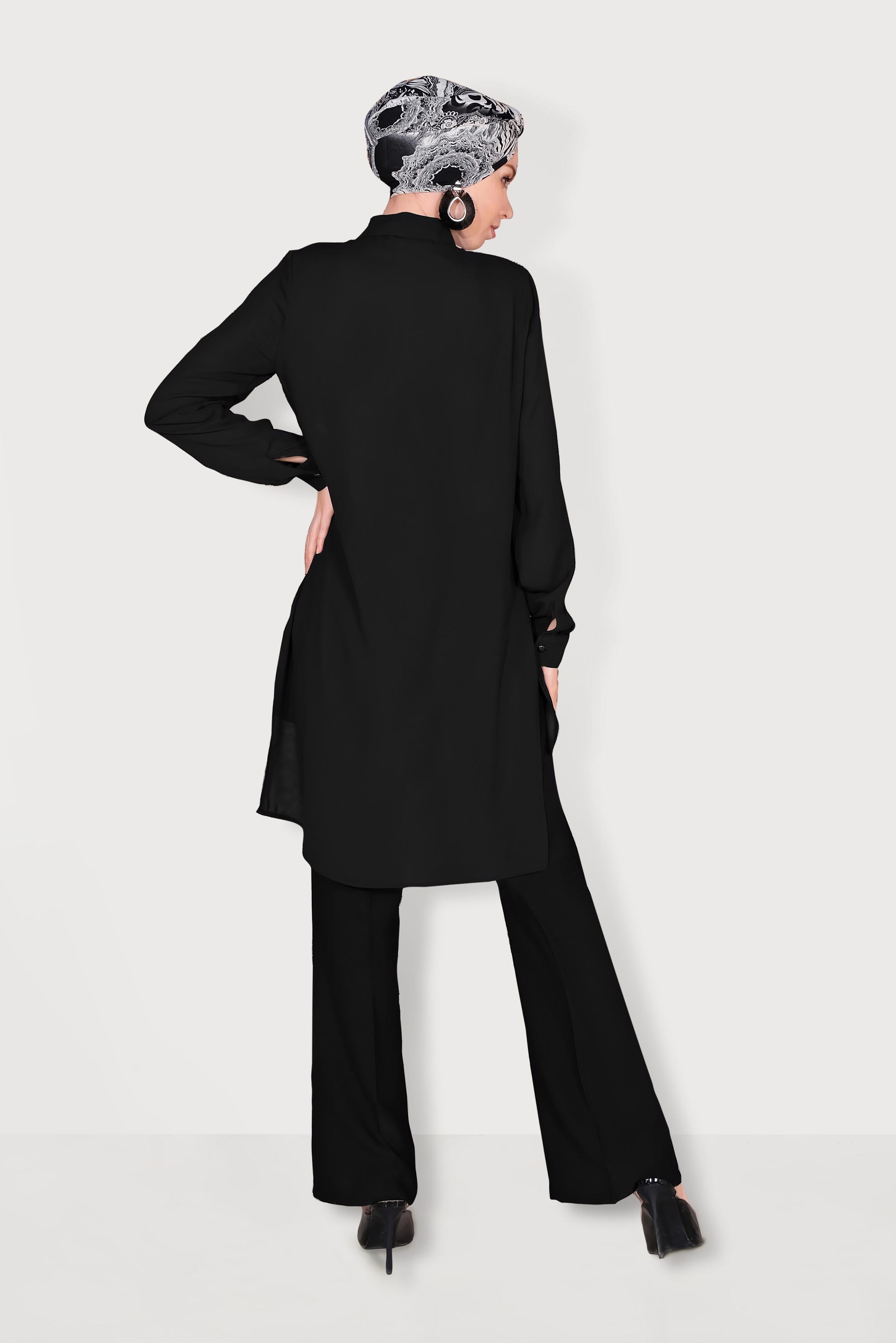 Tesettür giyim SİYAH CEPLİ PANTOLON 70087