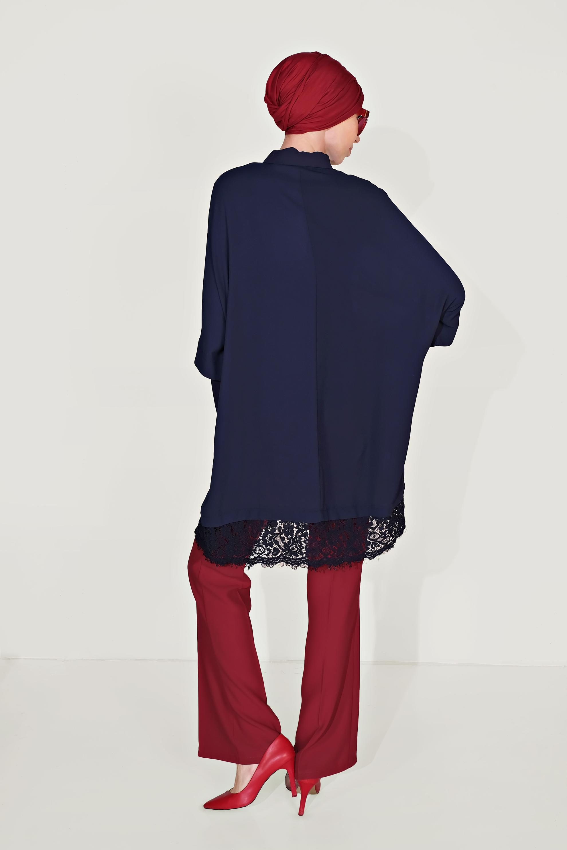 Tesettür giyim KIRMIZI CEPLİ PANTOLON 70087