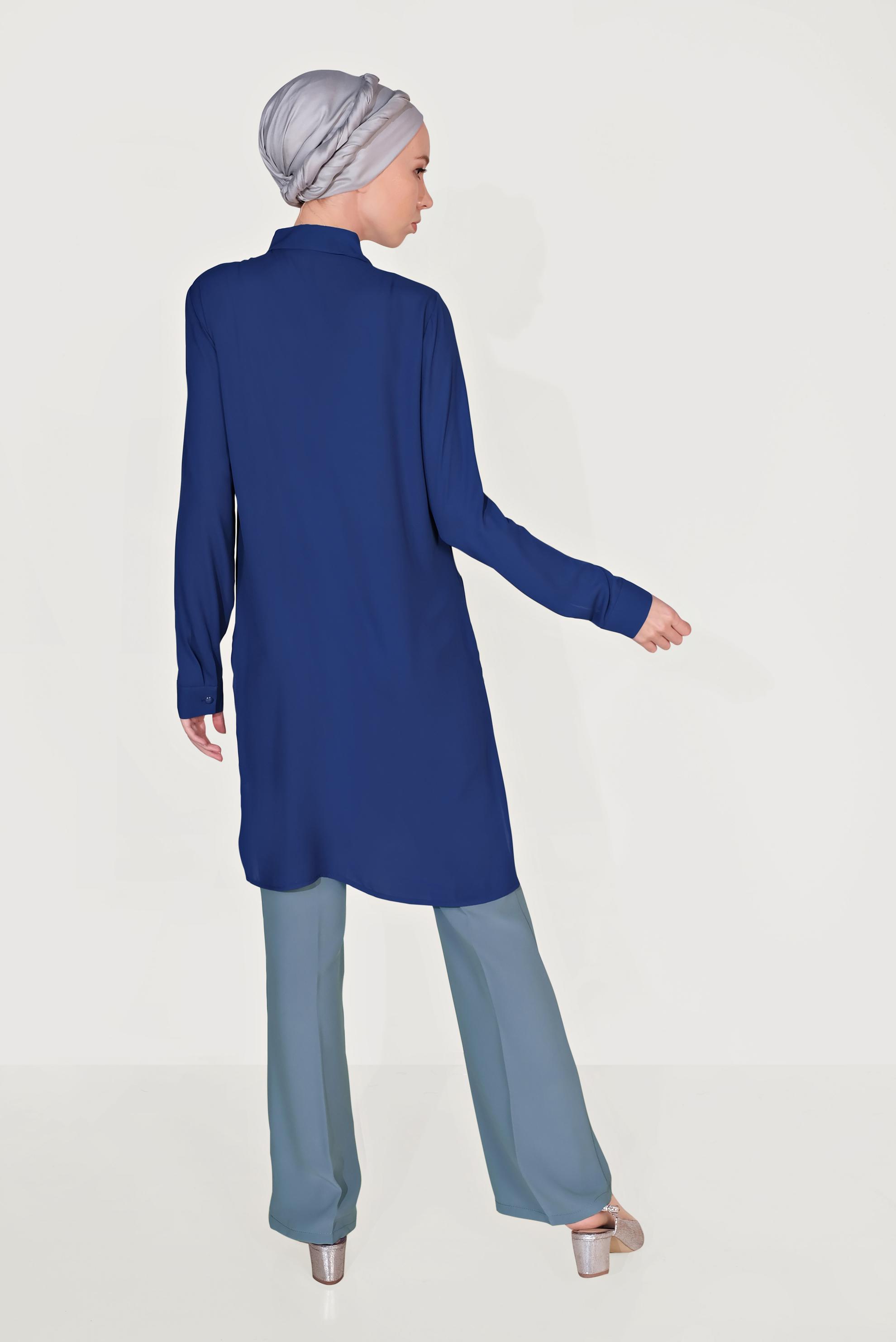 Tesettür giyim LACİVERT CEPLİ PANTOLON 70087