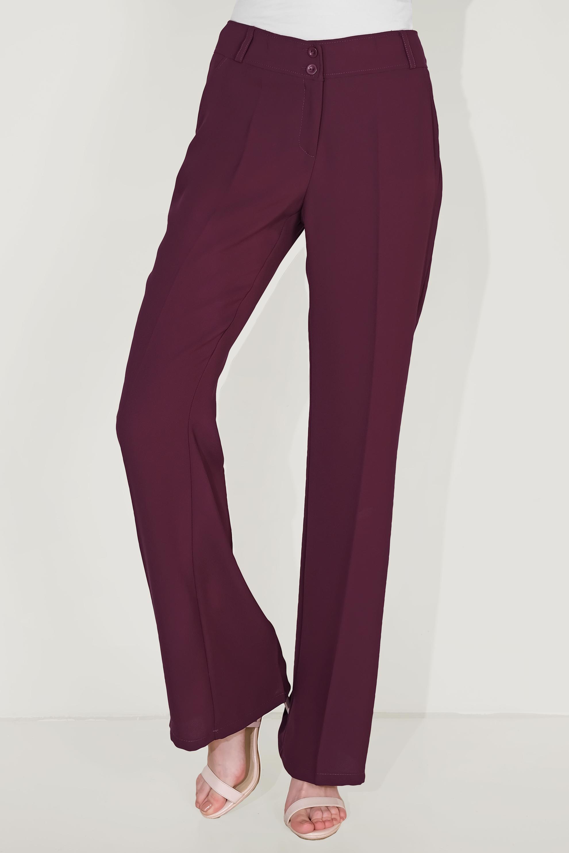 Tesettür giyim BORDO CEPLİ PANTOLON 70087