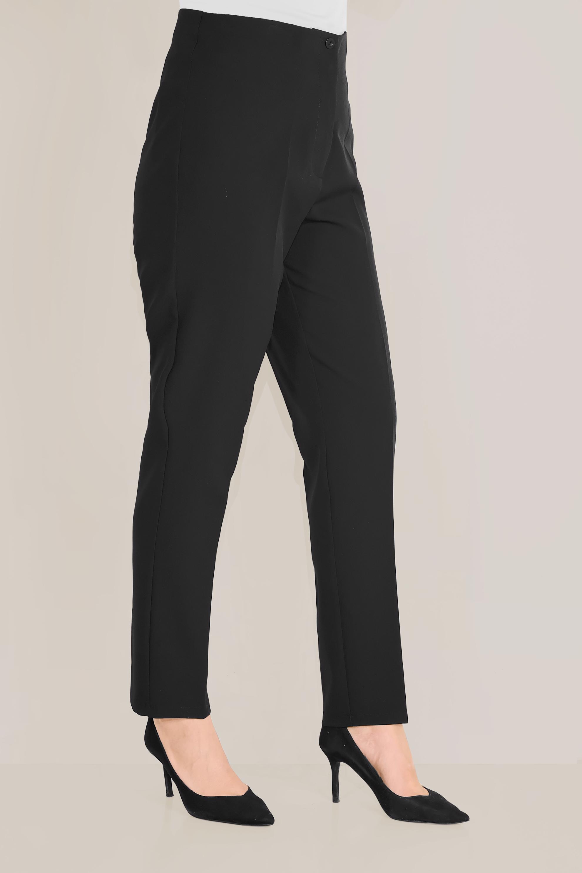 Tesettür giyim SİYAH YÜKSEK BEL KLASİK PANTOLON 70092 