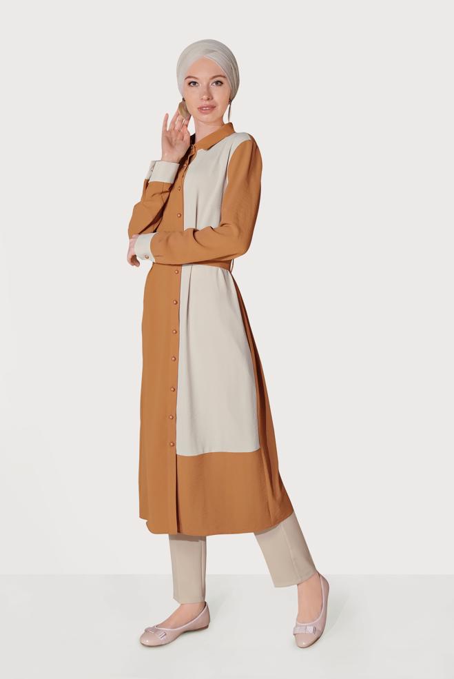 Tesettür giyim  YÜKSEK BEL KLASİK PANTOLON 70092  - ALVİNA