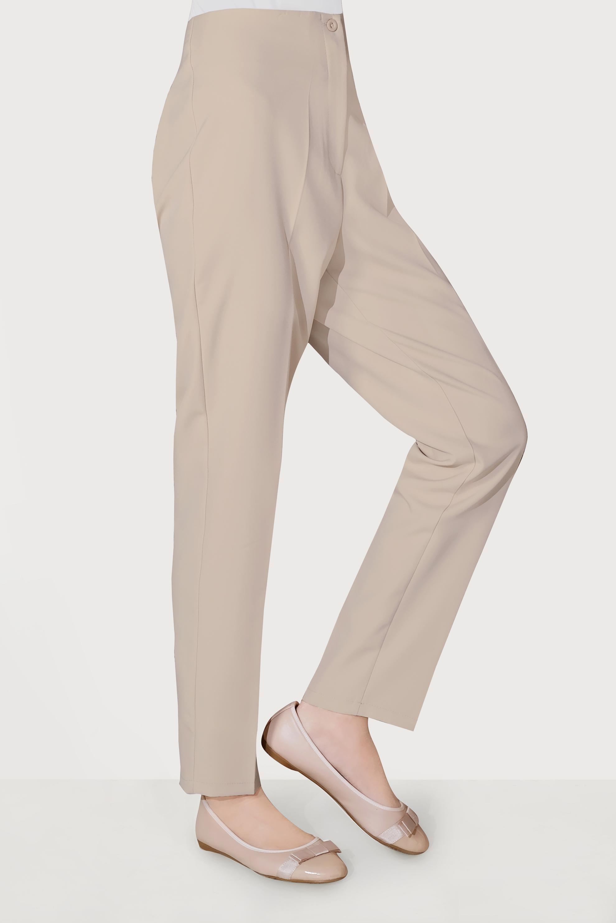 Tesettür giyim BEJ YÜKSEK BEL KLASİK PANTOLON 70092 