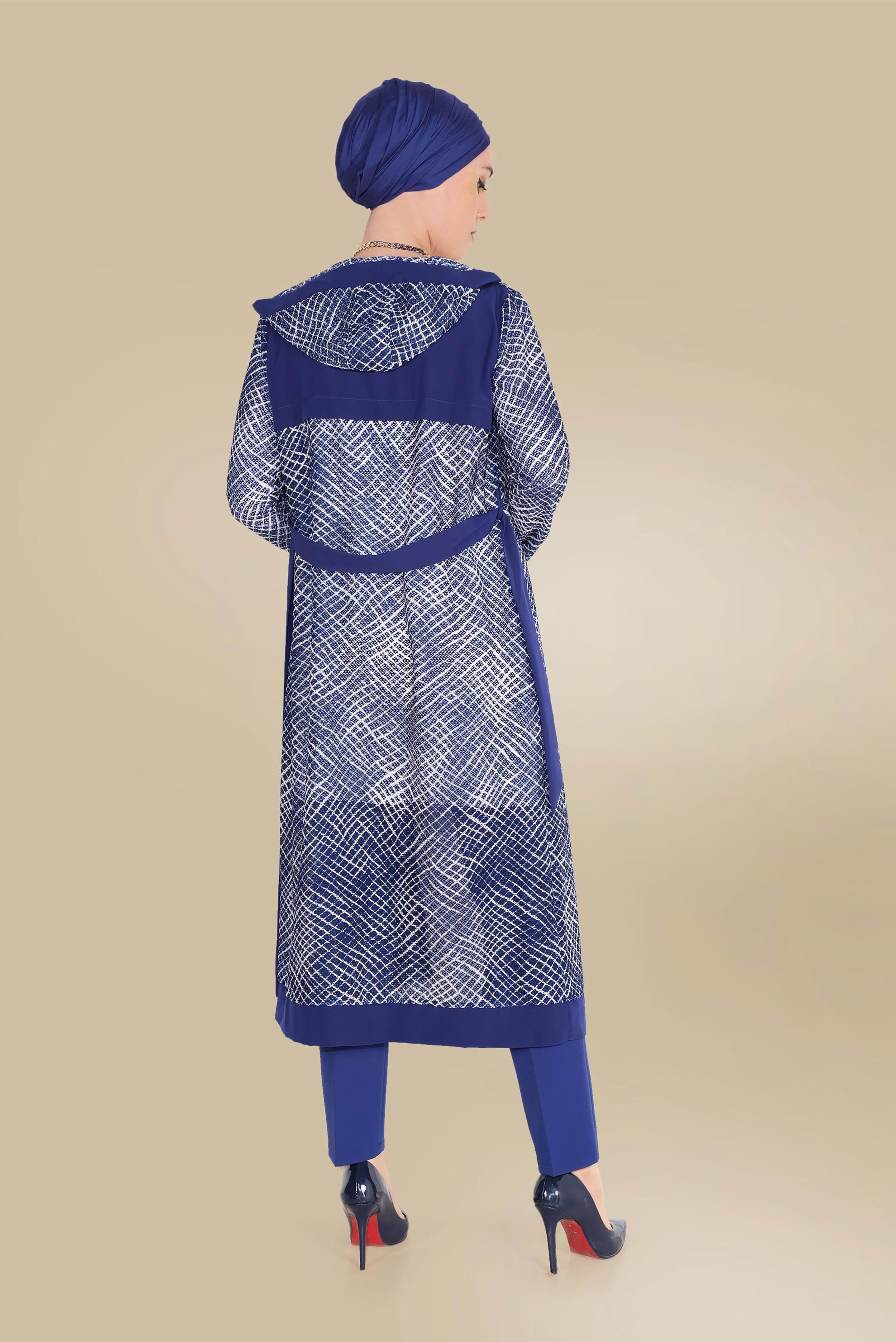 Tesettür giyim LACİVERT YÜKSEK BEL KLASİK PANTOLON 70092 