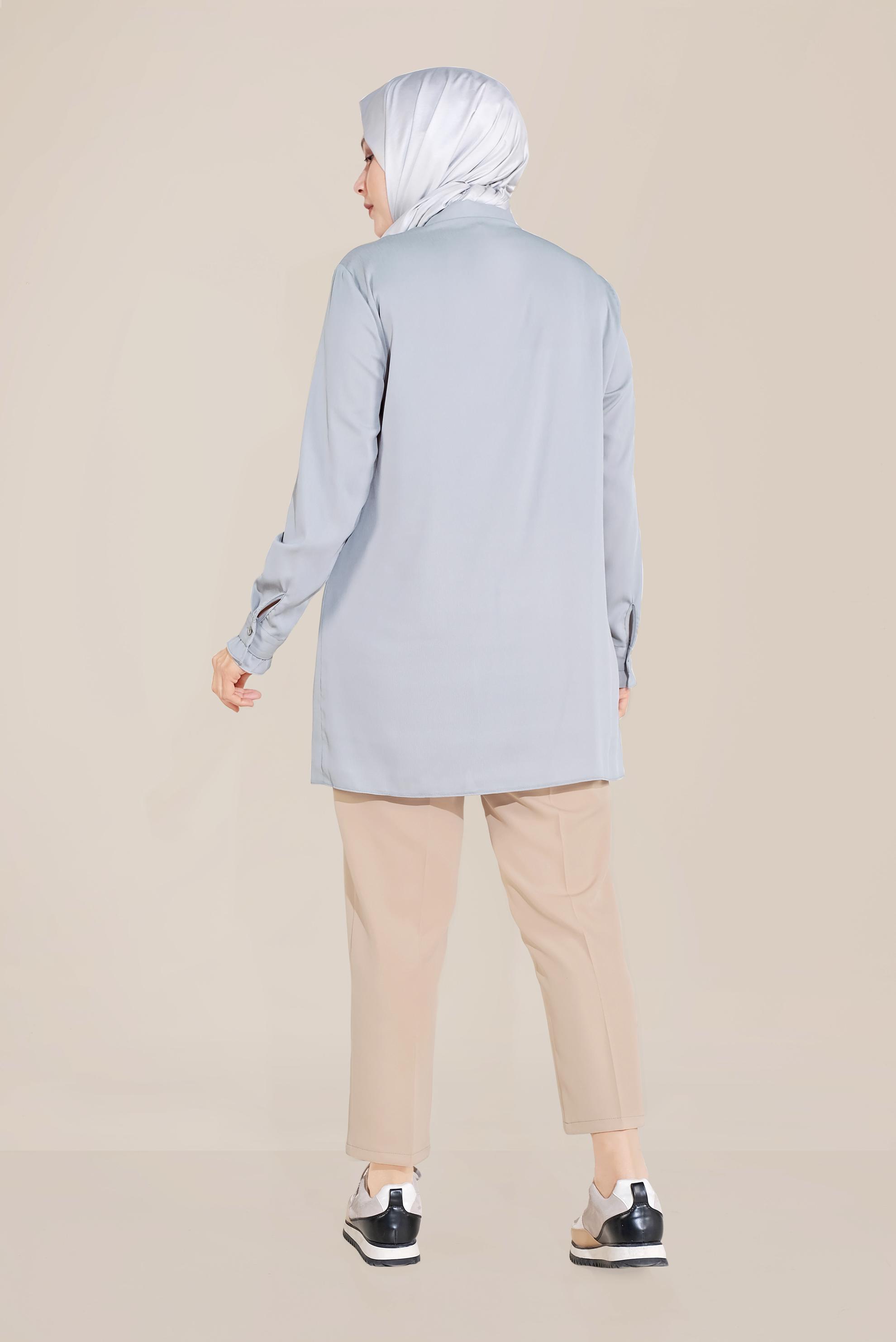 Tesettür giyim KAHVE KLASİK KESİM DÜĞMELİ PANTOLON 70099 