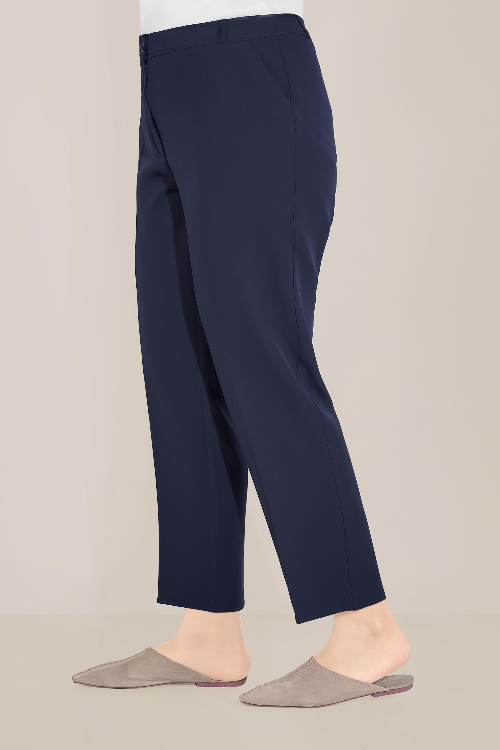 Tesettür giyim LACİVERT KLASİK KESİM DÜĞMELİ PANTOLON 70099 