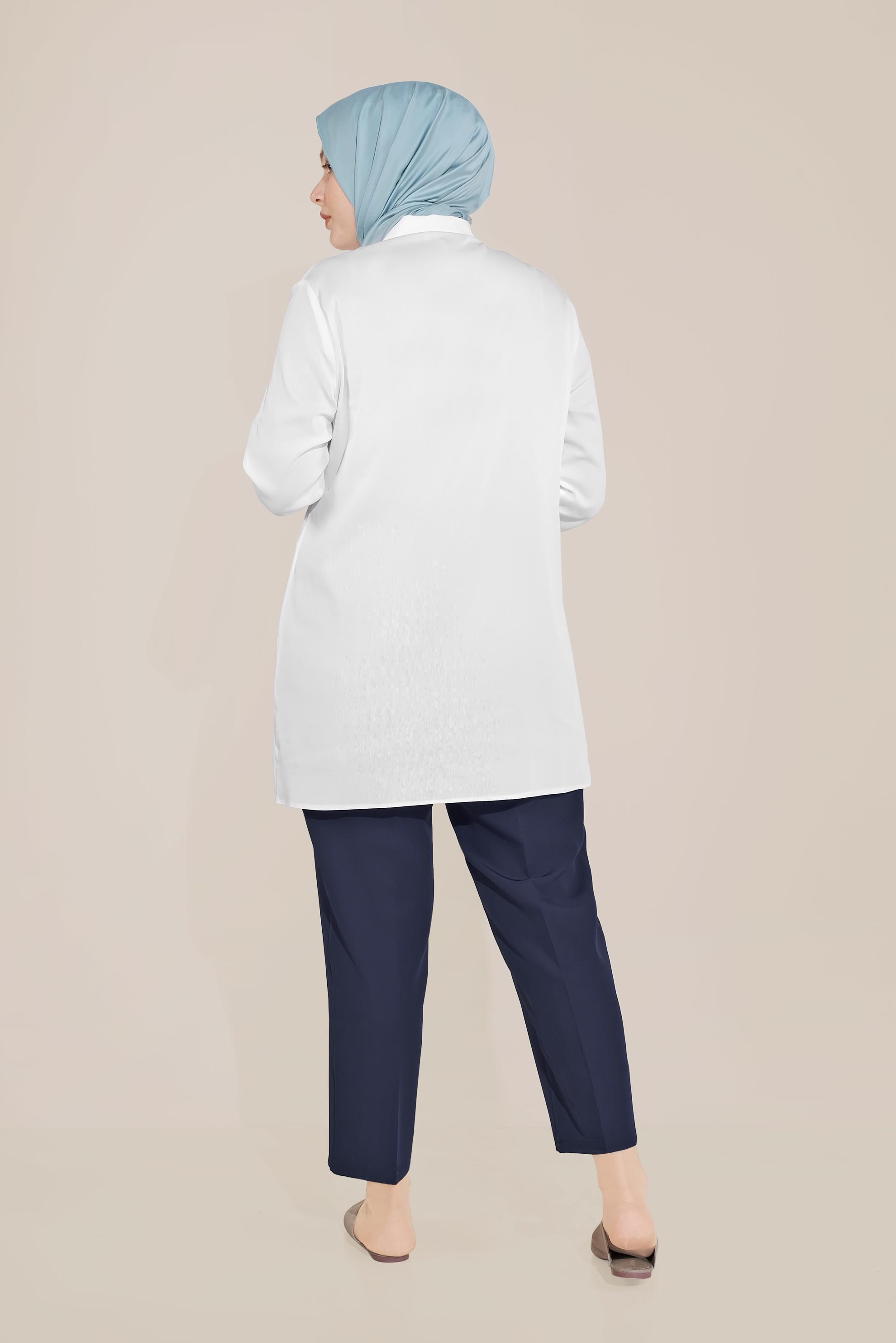 Tesettür giyim LACİVERT KLASİK KESİM DÜĞMELİ PANTOLON 70099 