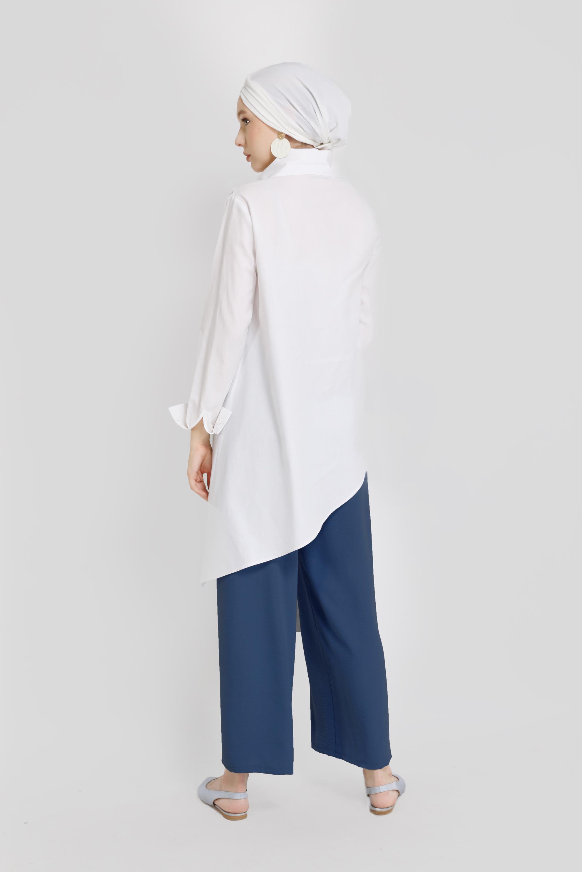 Tesettür giyim LACİVERT BOL KESİM PANTOLON 70160 