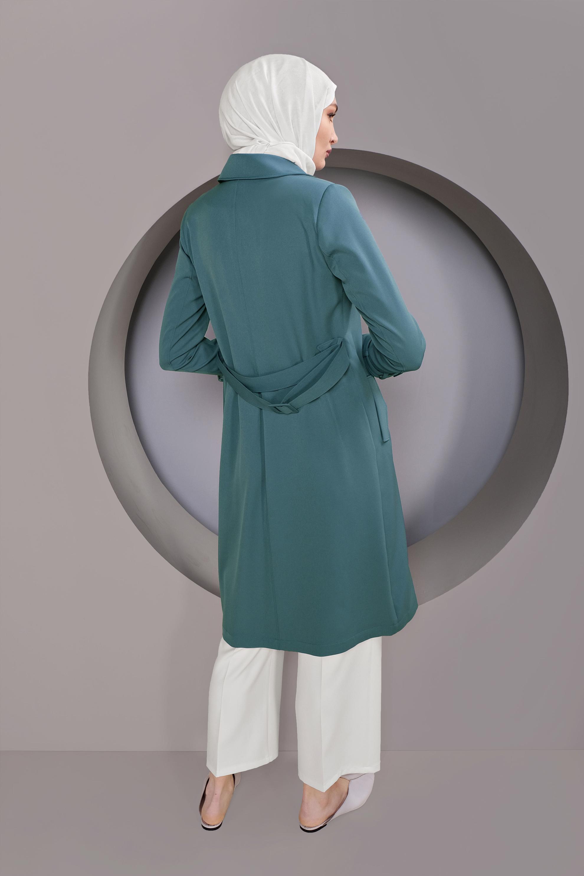 Tesettür giyim BEYAZ BEL KISMI LASTİKLİ PANTOLON 70161