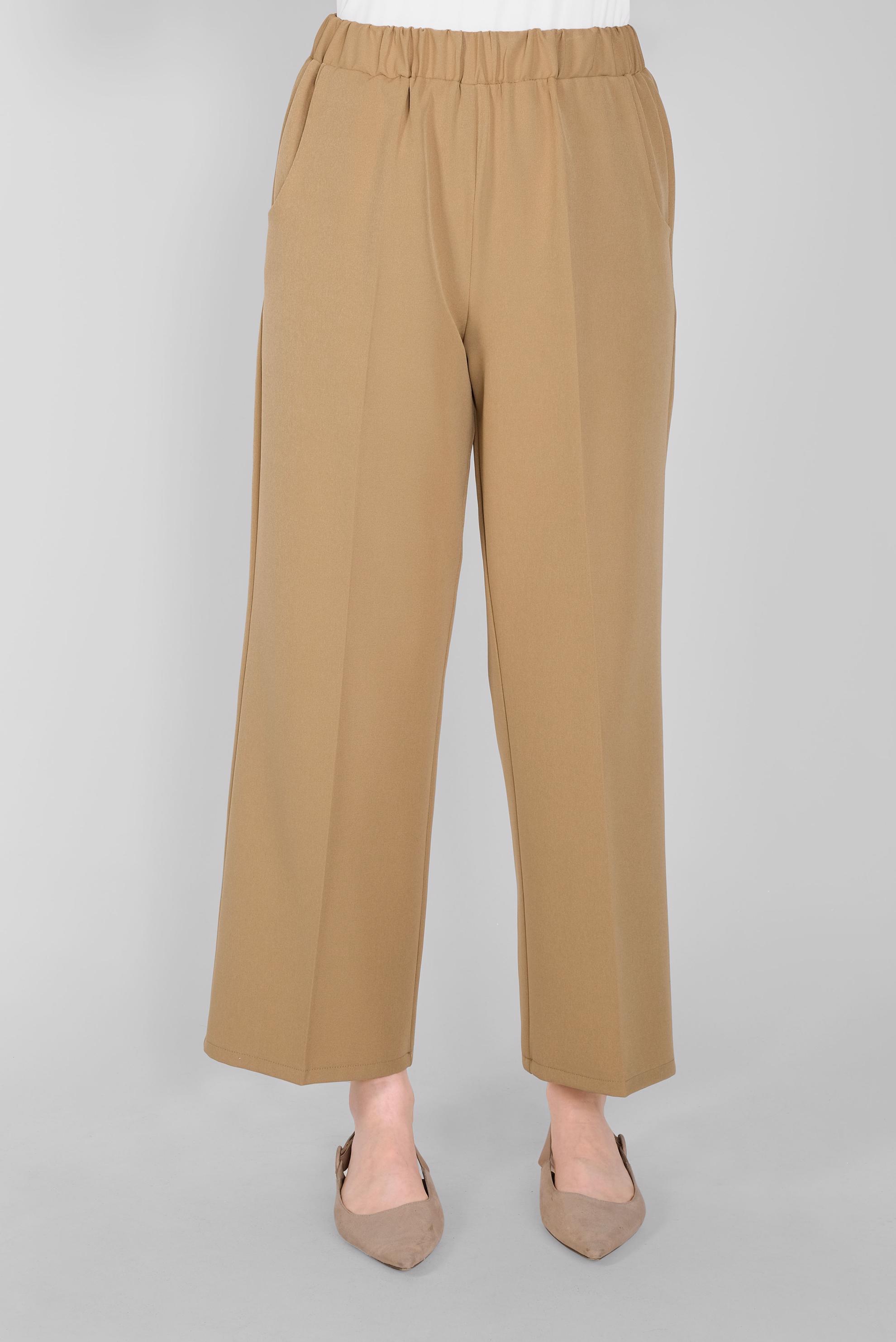 Tesettür giyim KAHVE BEL KISMI LASTİKLİ PANTOLON 70161