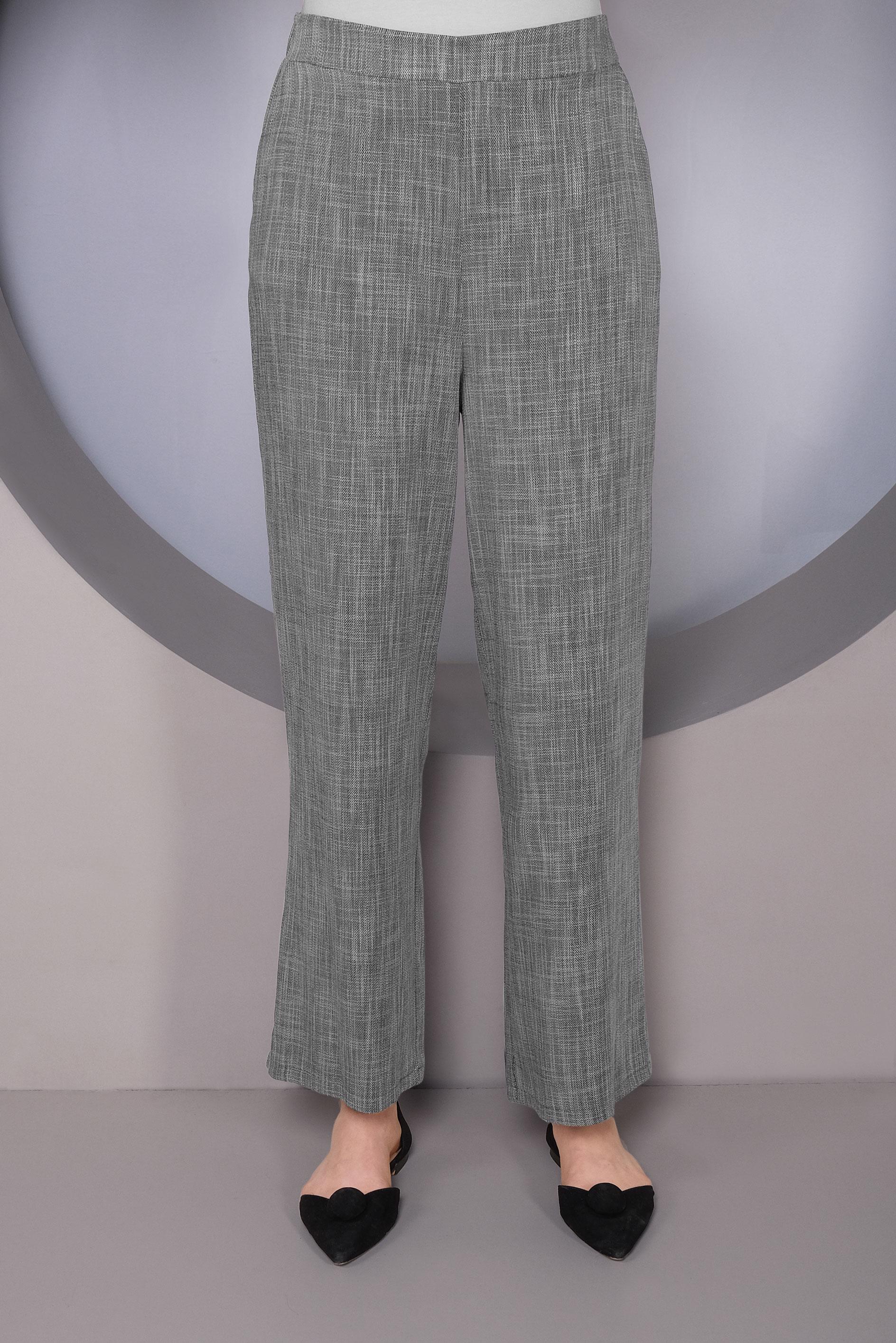 Tesettür giyim SİYAH CEPLİ KETEN GÖRÜNÜMLÜ PANTOLON 70162