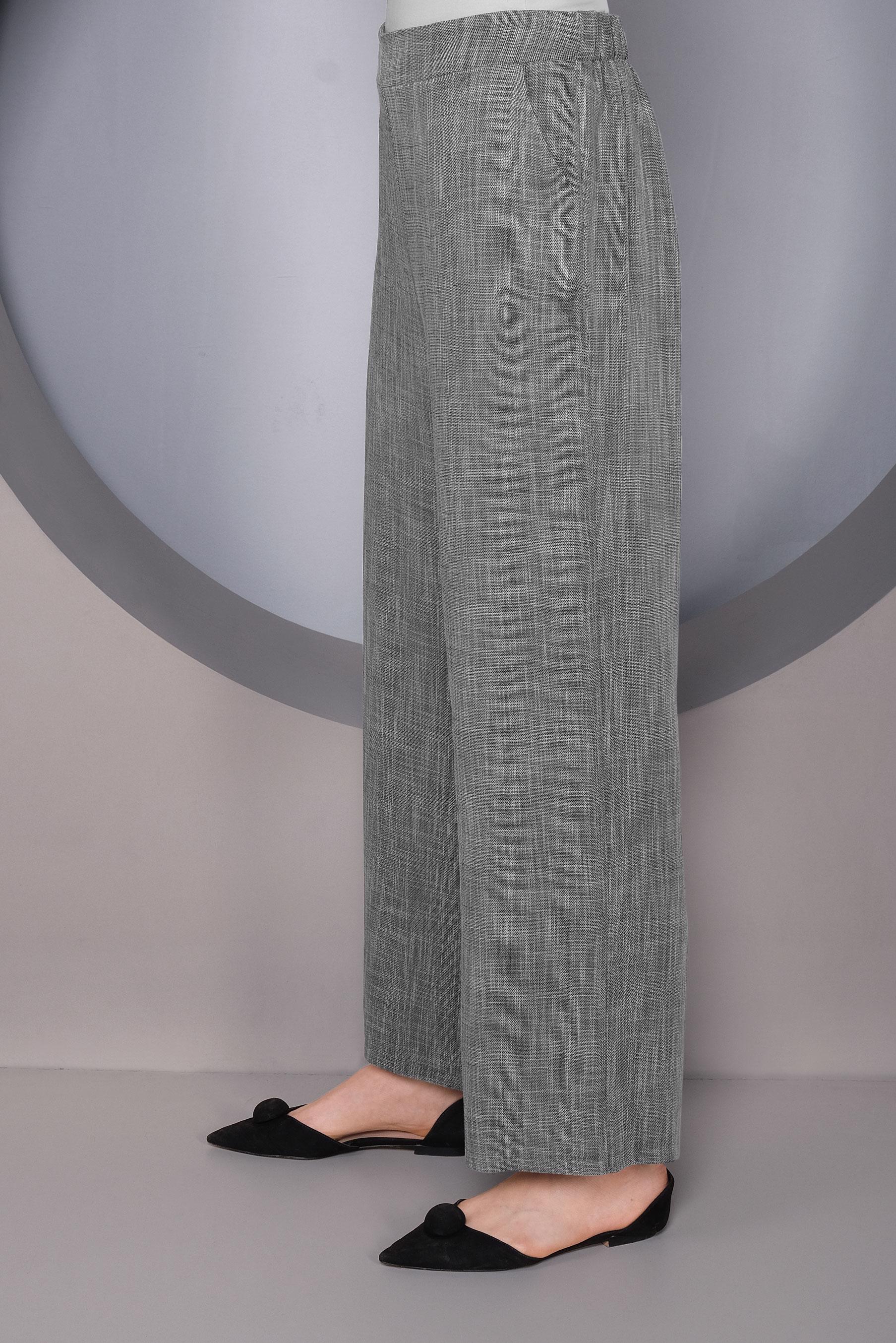 Tesettür giyim SİYAH CEPLİ KETEN GÖRÜNÜMLÜ PANTOLON 70162