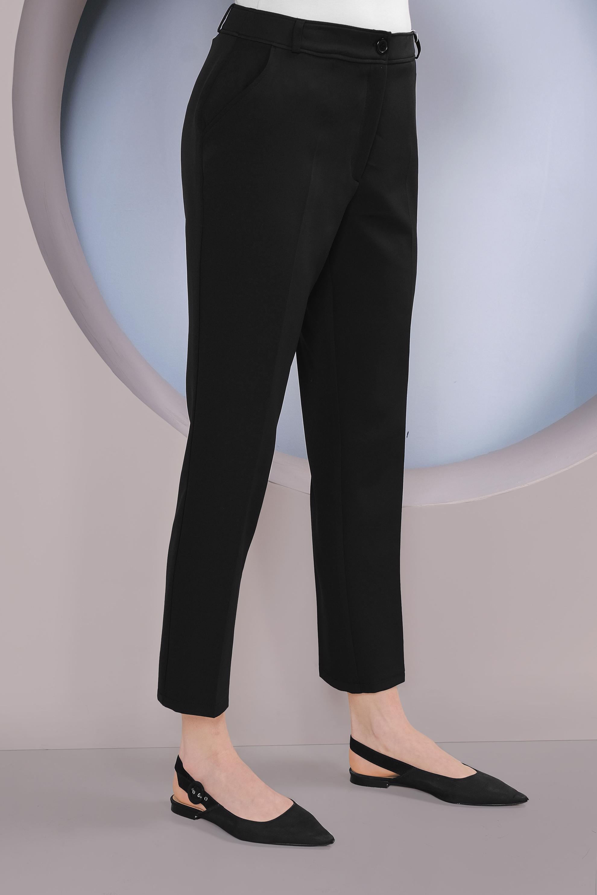 Tesettür giyim SİYAH YÜKSEK BEL KLASİK PANTOLON 70164