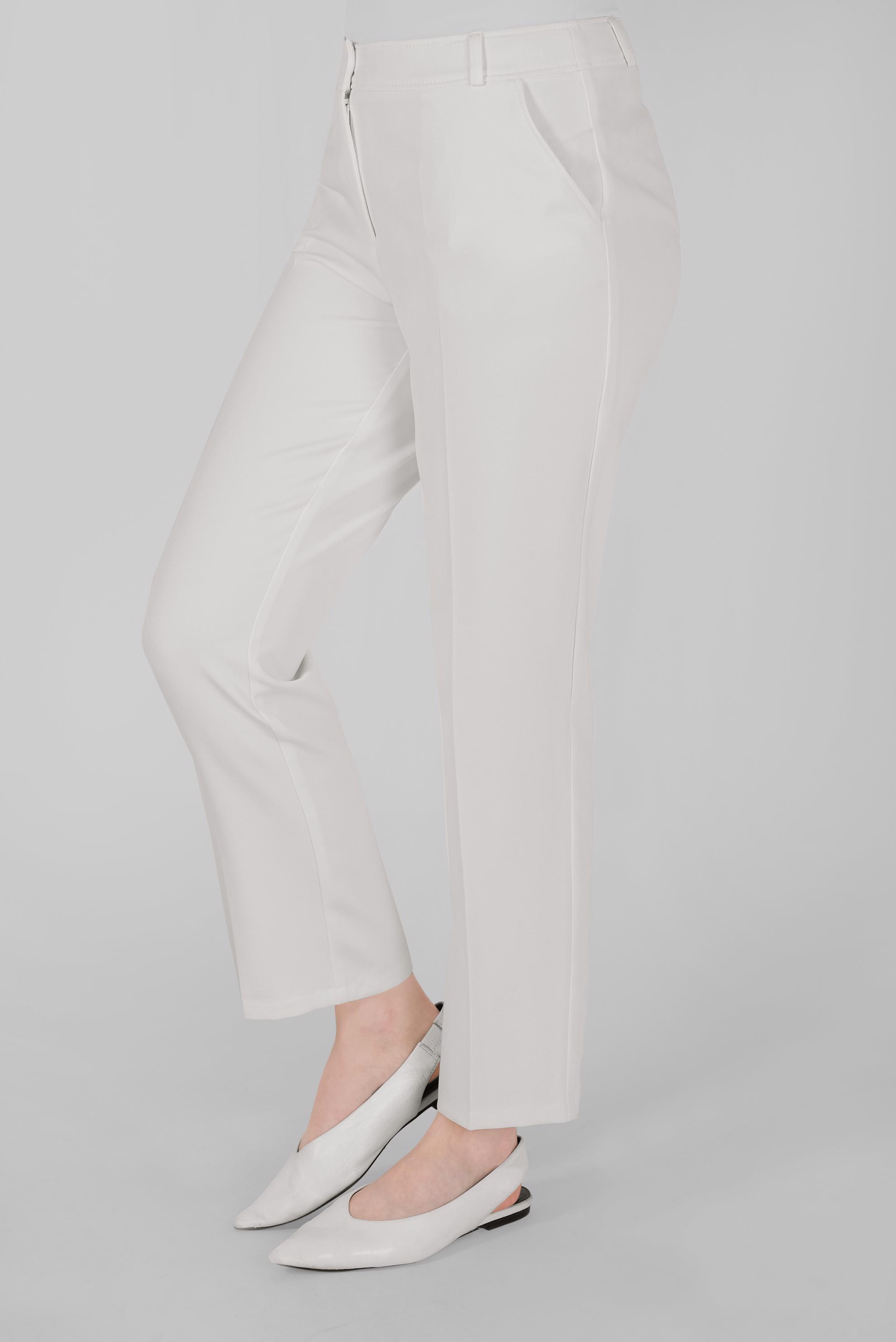 Tesettür giyim BEYAZ YÜKSEK BEL KLASİK PANTOLON 70164