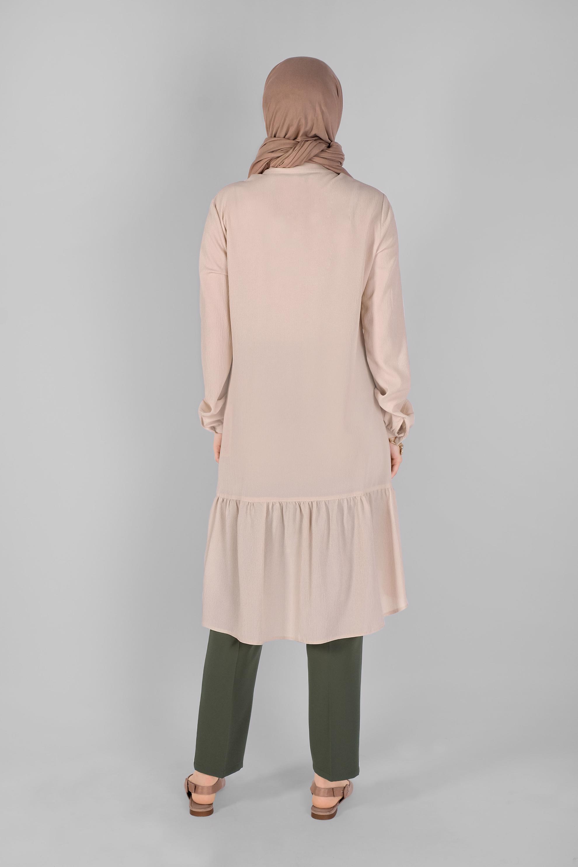 Tesettür giyim HAKİ YÜKSEK BEL KLASİK PANTOLON 70164