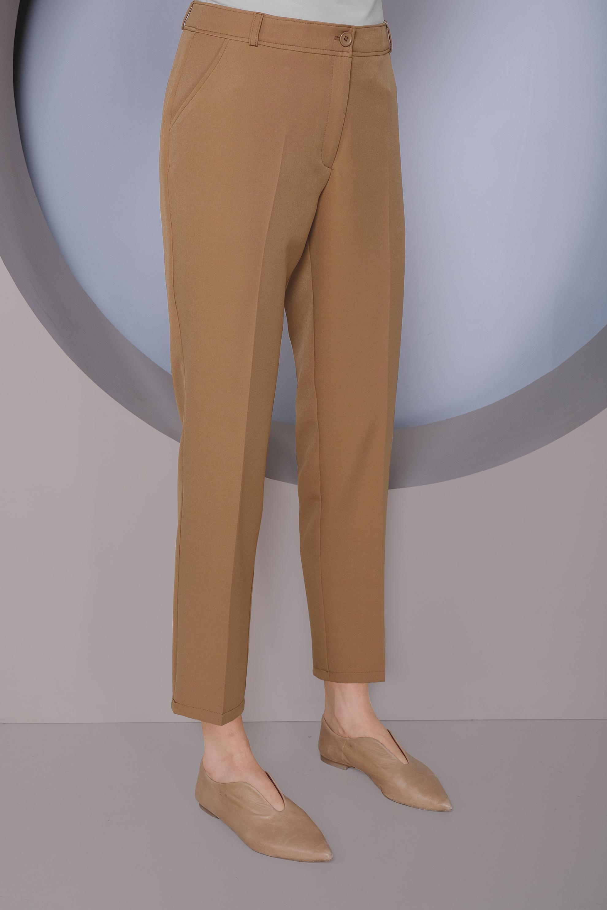 Tesettür giyim SARI YÜKSEK BEL KLASİK PANTOLON 70164