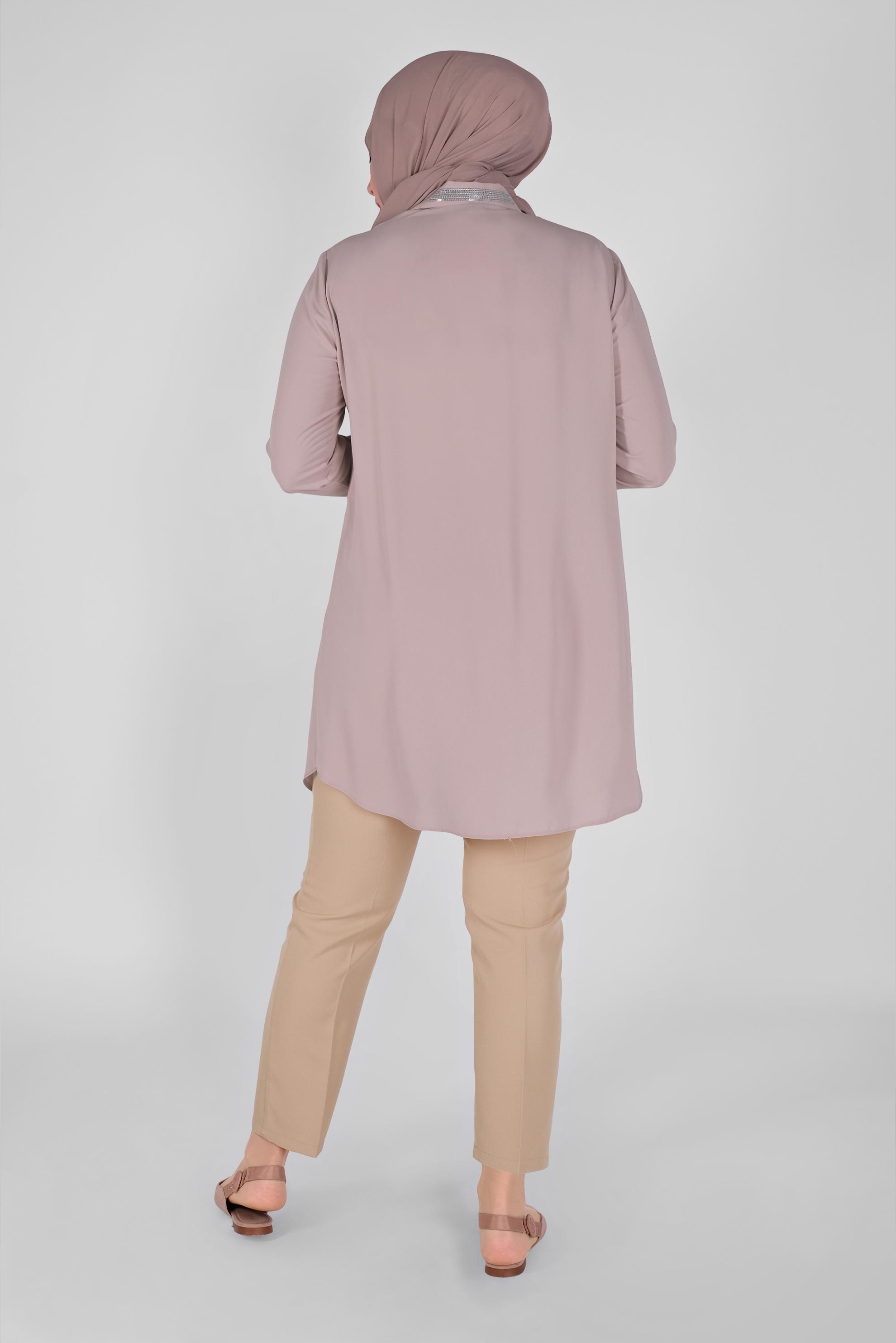 Tesettür giyim BEJ YÜKSEK BEL PANTOLON 70165