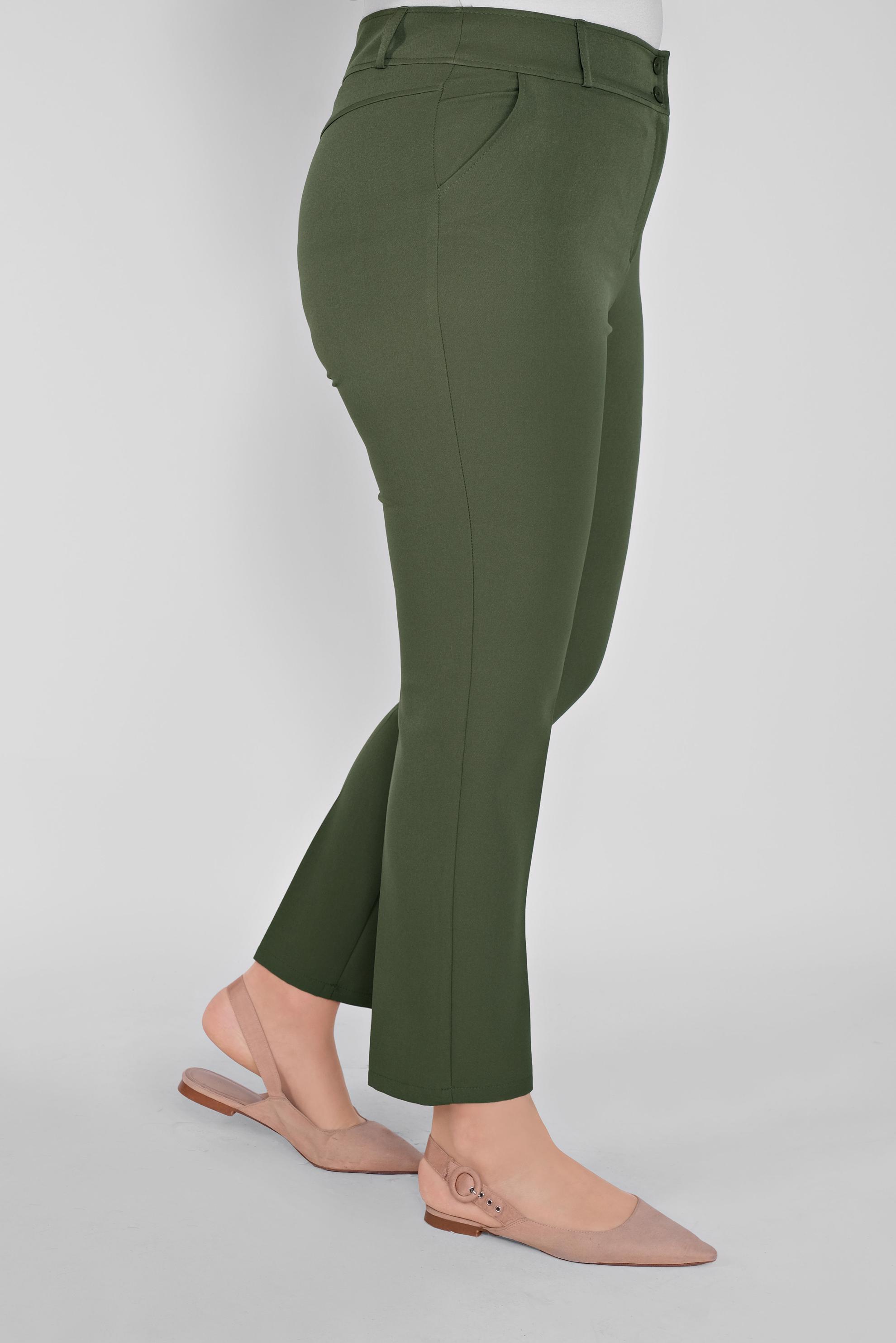 Tesettür giyim HAKİ YÜKSEK BEL PANTOLON 70165