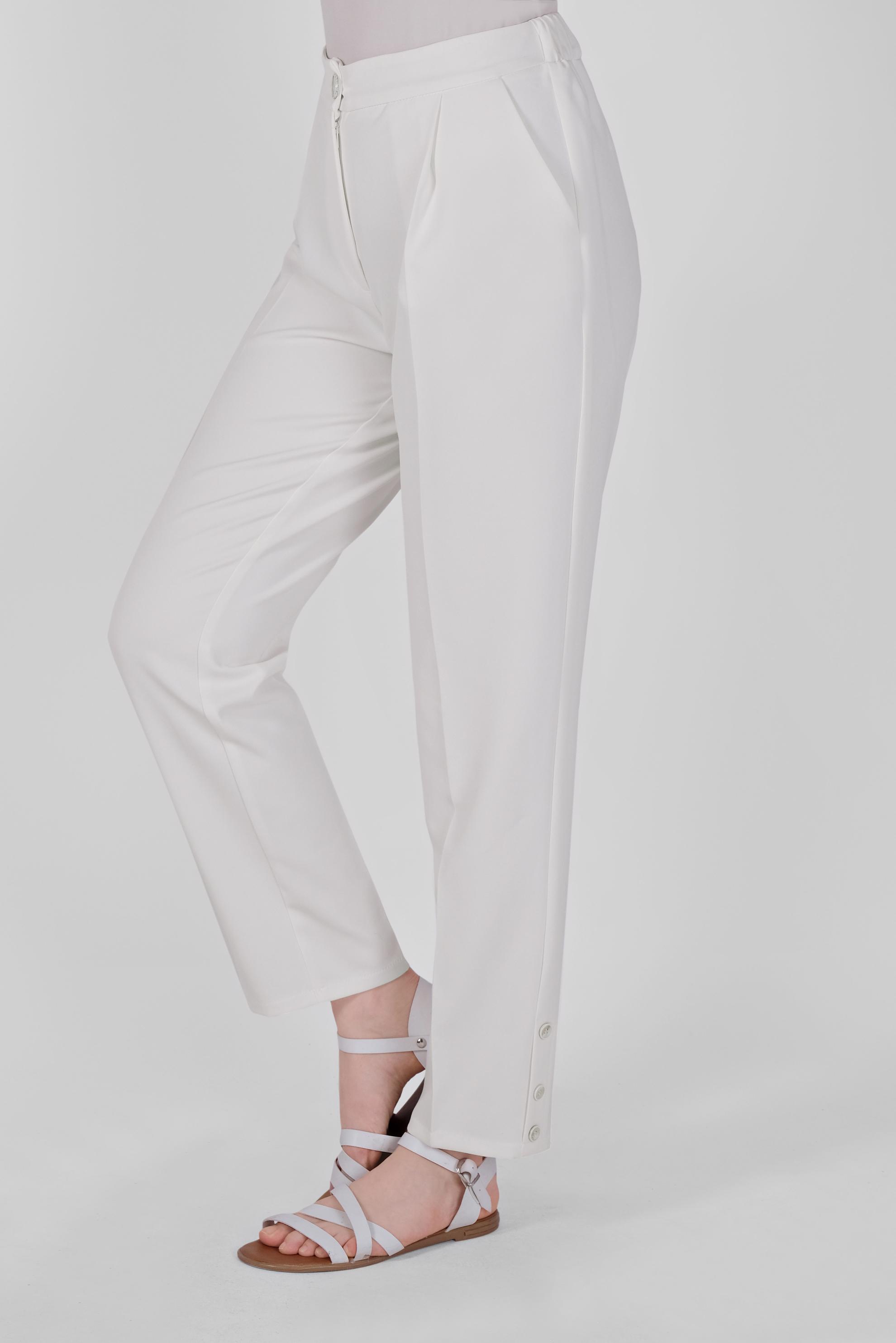 Tesettür giyim BEYAZ HAVUÇ PANTOLON 70166 