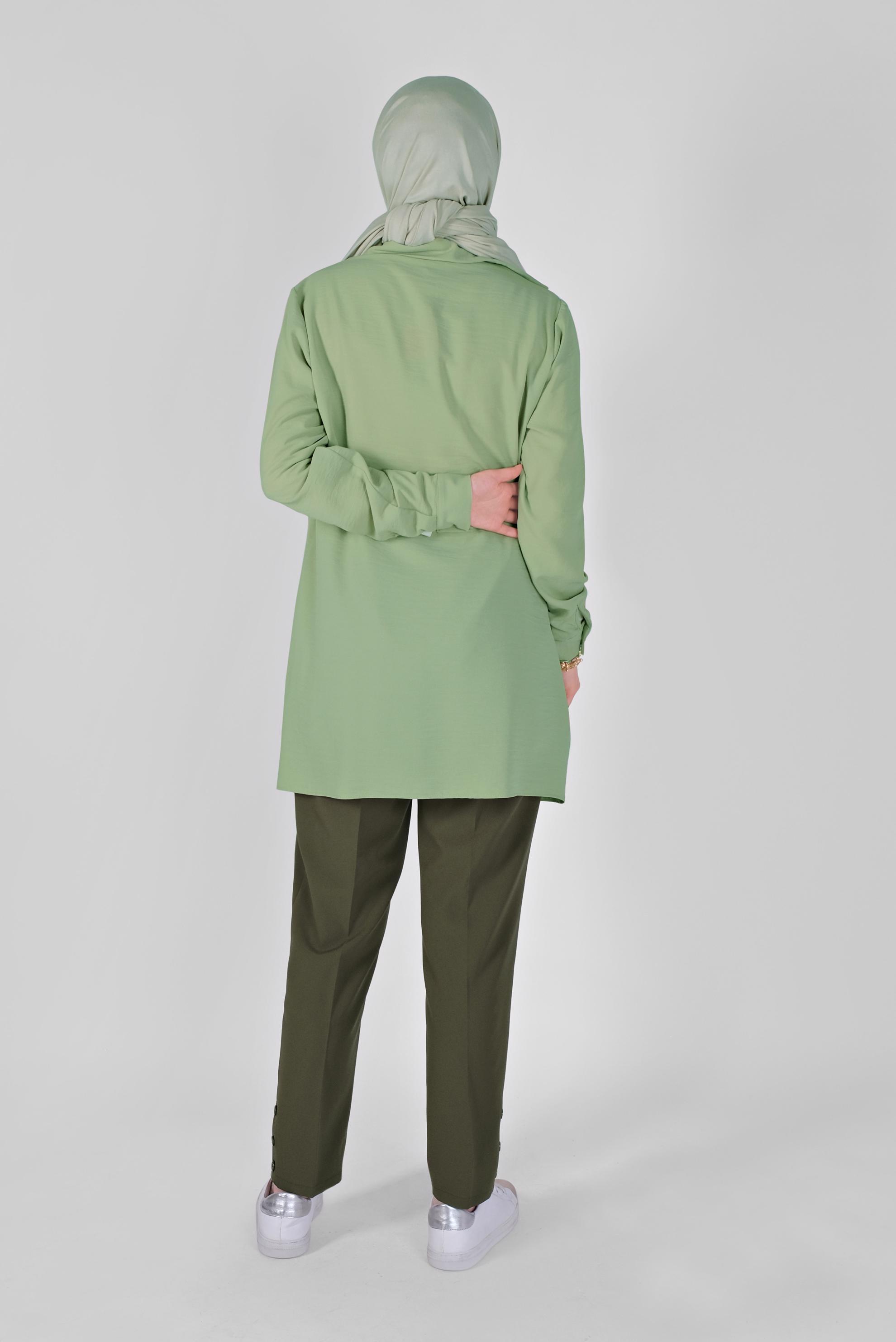 Tesettür giyim HAKİ HAVUÇ PANTOLON 70166 