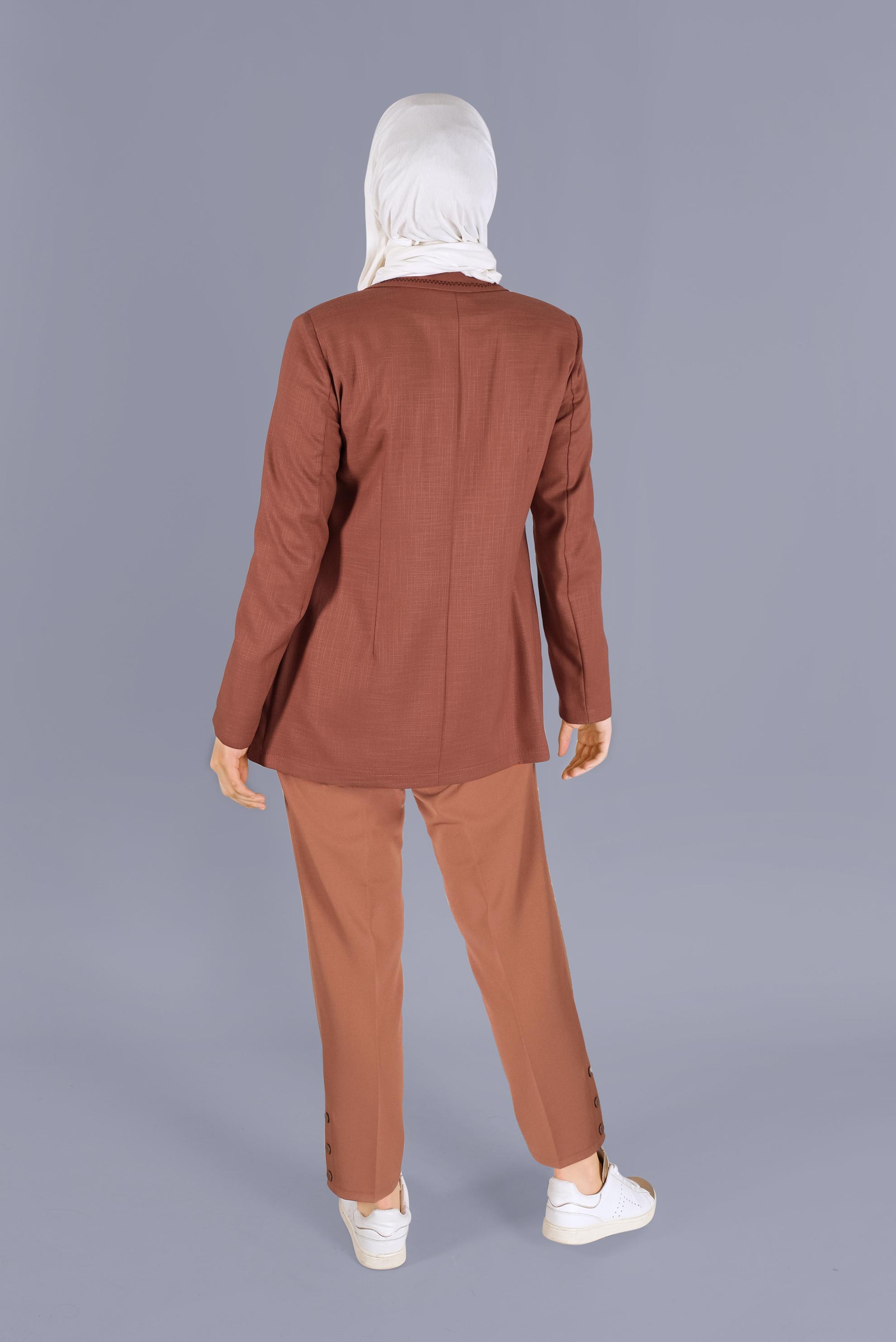 Tesettür giyim TABA HAVUÇ PANTOLON 70166 