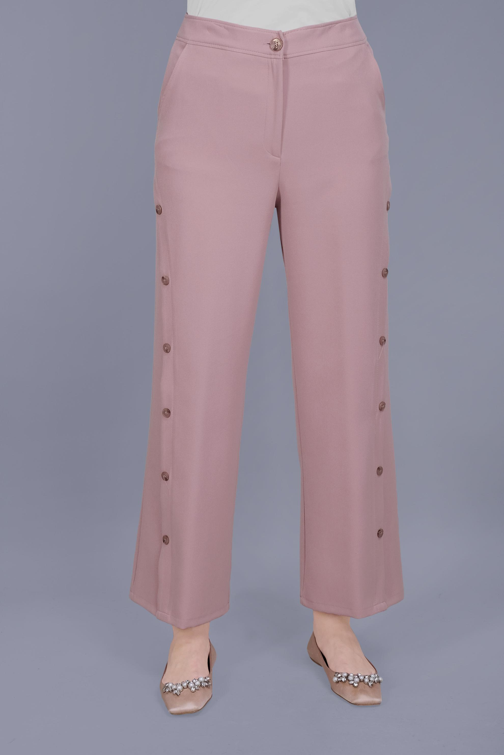 Tesettür giyim PUDRA DÜĞME DETAYLI PANTOLON 70167 