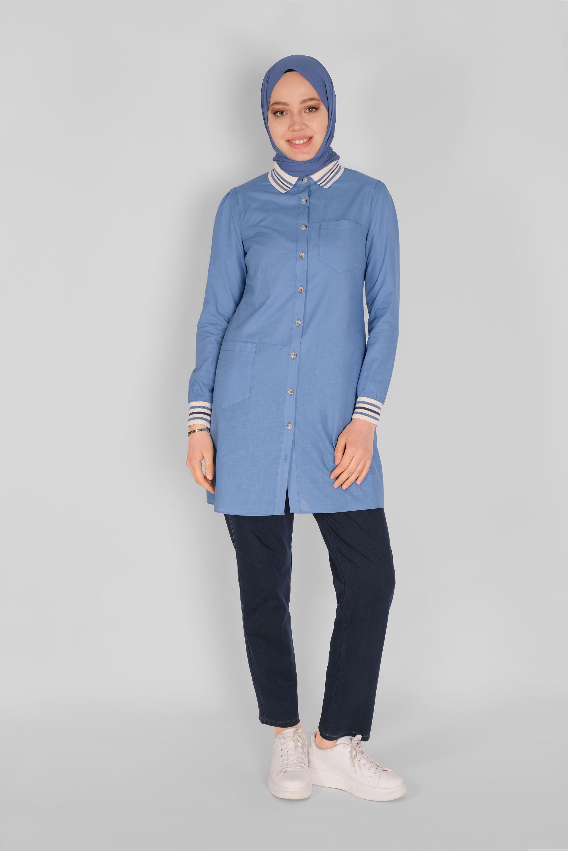 Tesettür giyim LACİVERT HAVUÇ PANTOLON 70170 