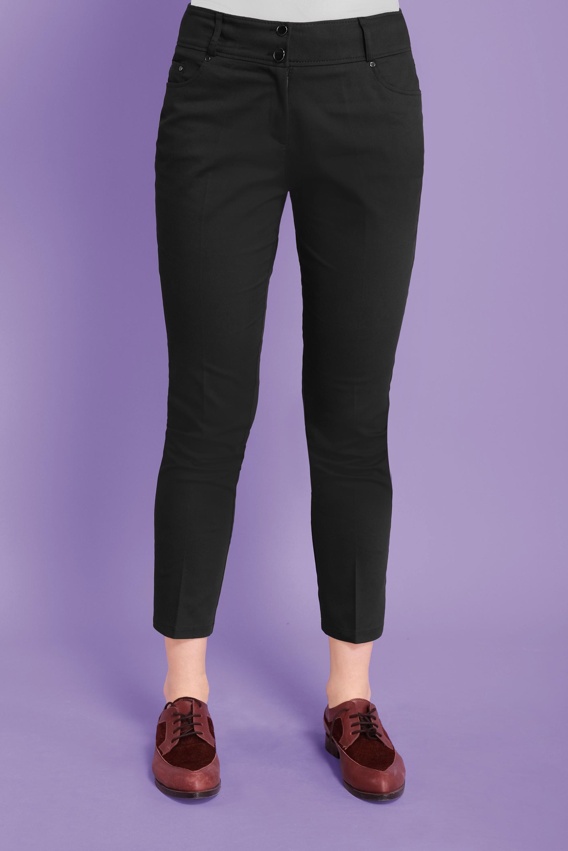 Tesettür giyim SİYAH ARA BEL DÜĞMELİ PANTOLON 70172