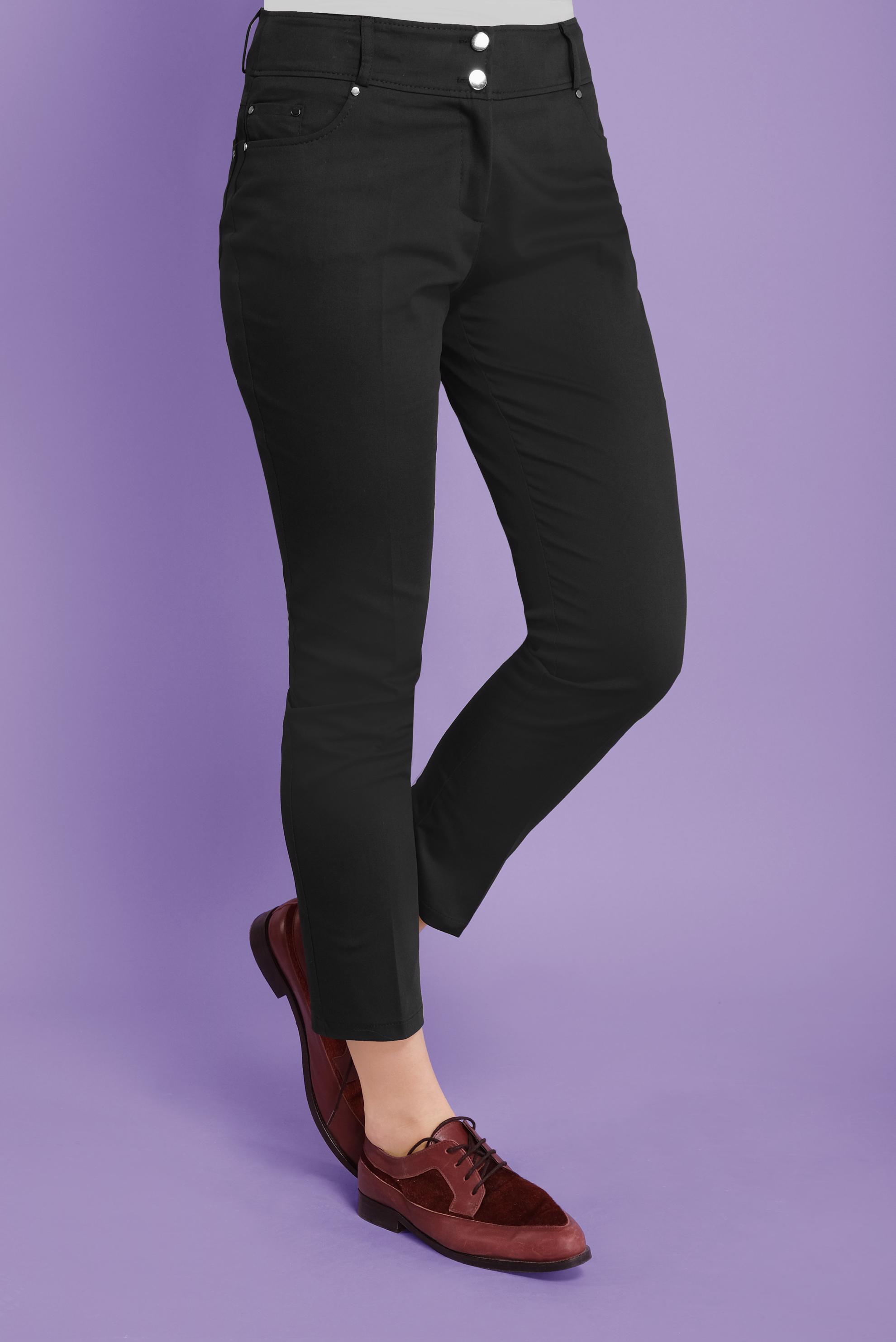 Tesettür giyim SİYAH ARA BEL DÜĞMELİ PANTOLON 70172