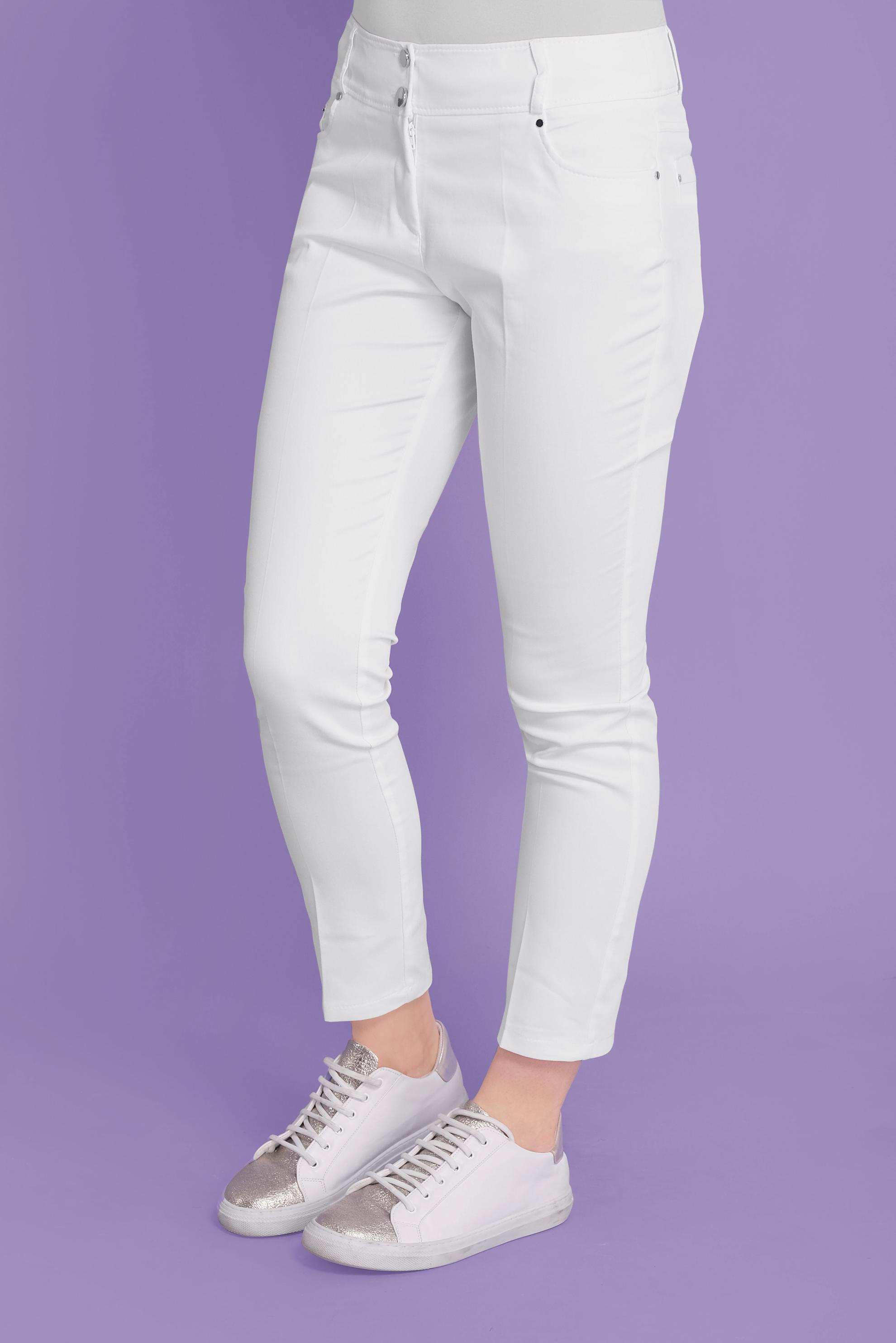 Tesettür giyim BEYAZ ARA BEL DÜĞMELİ PANTOLON 70172