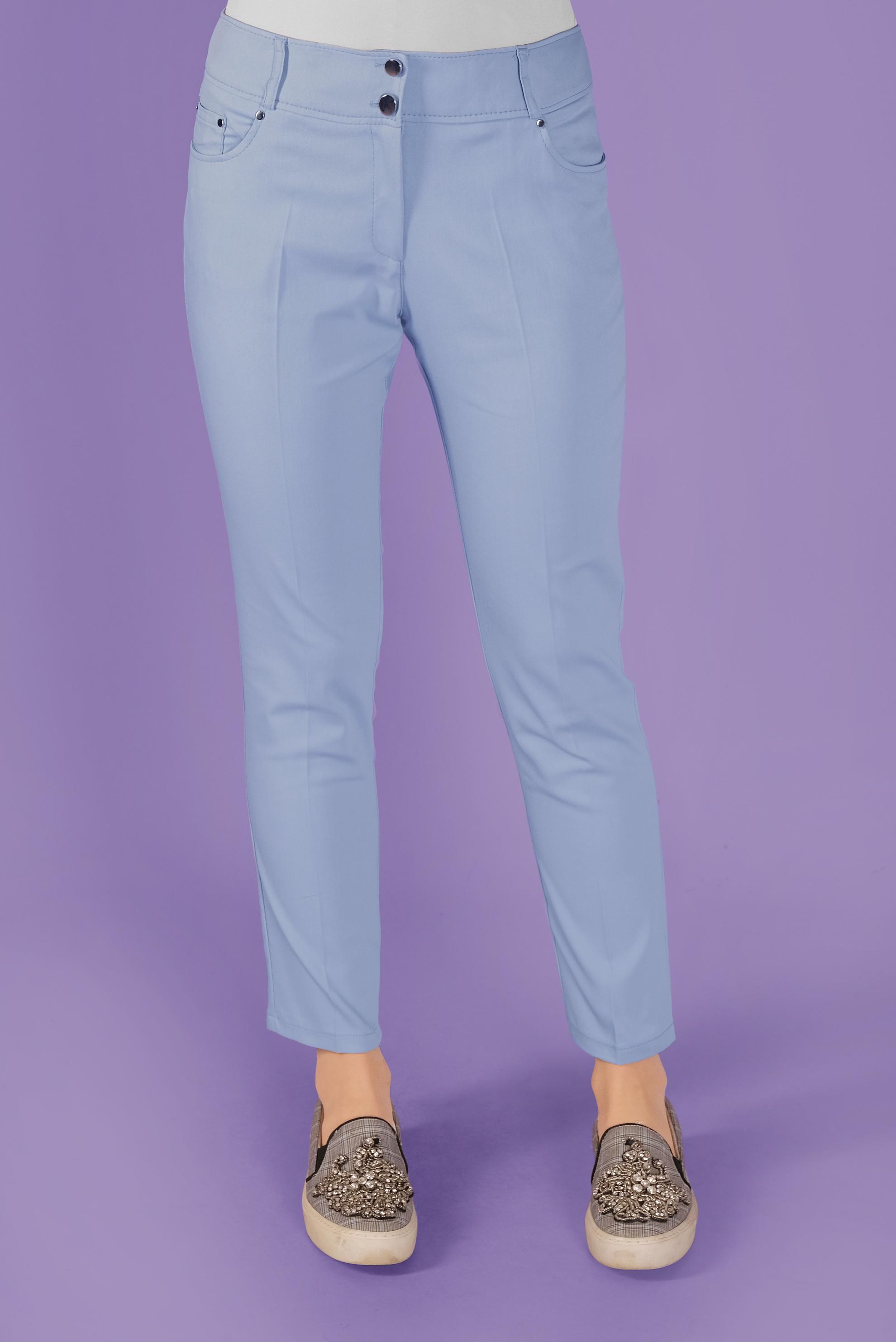 Tesettür giyim MAVİ ARA BEL DÜĞMELİ PANTOLON 70172