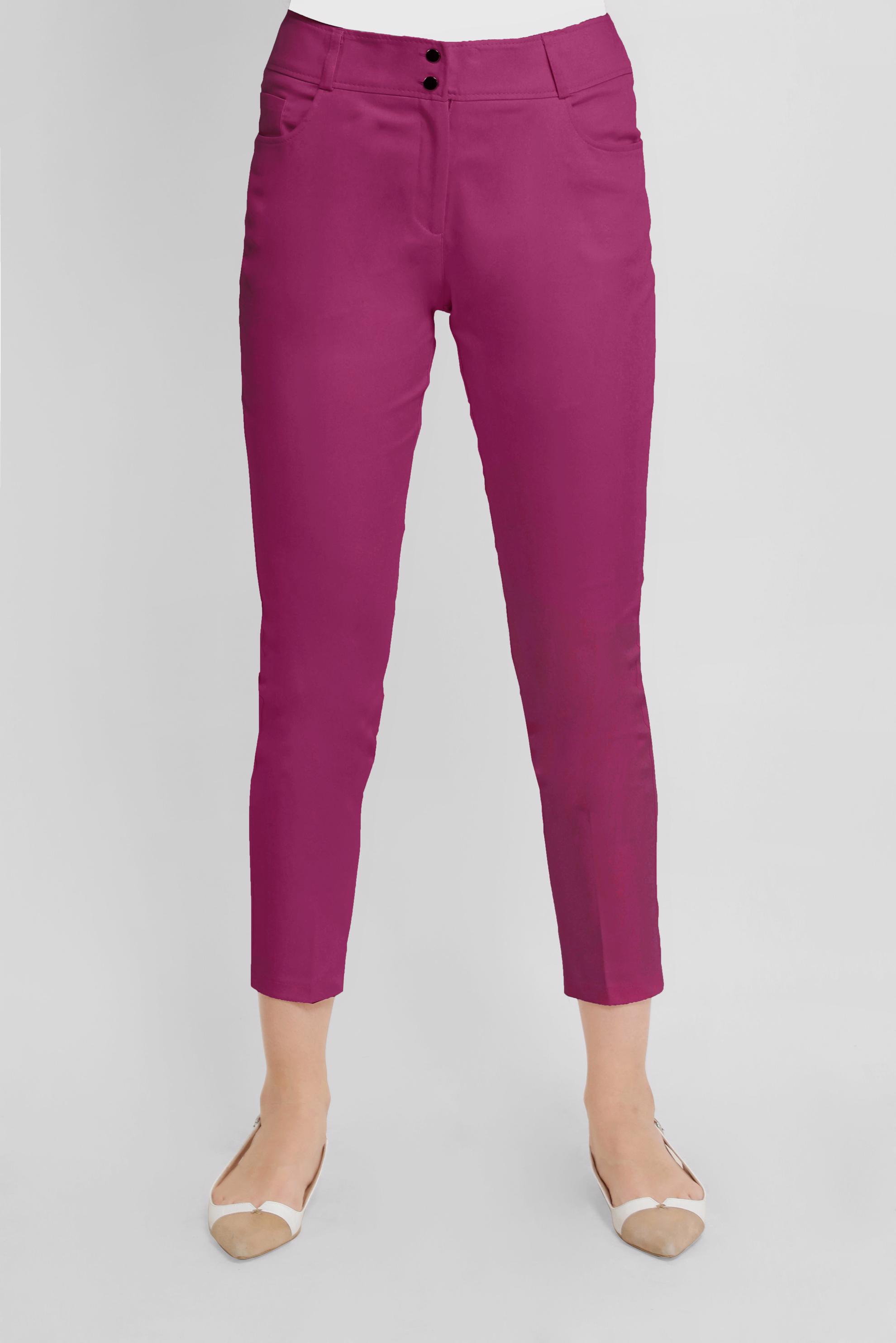 Tesettür giyim FUŞYA PAMUKLU DAR PAÇA PANTOLON 70173 