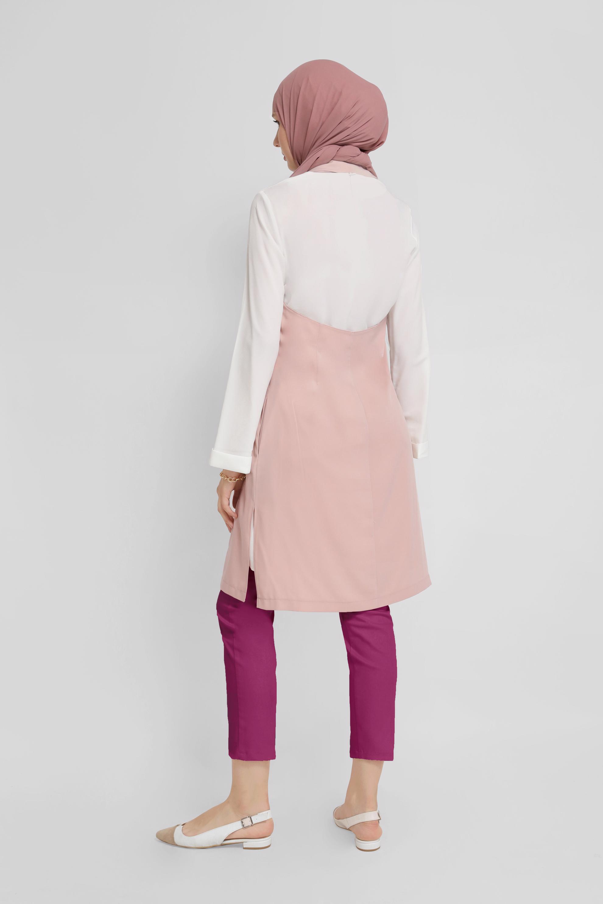Tesettür giyim FUŞYA PAMUKLU DAR PAÇA PANTOLON 70173 