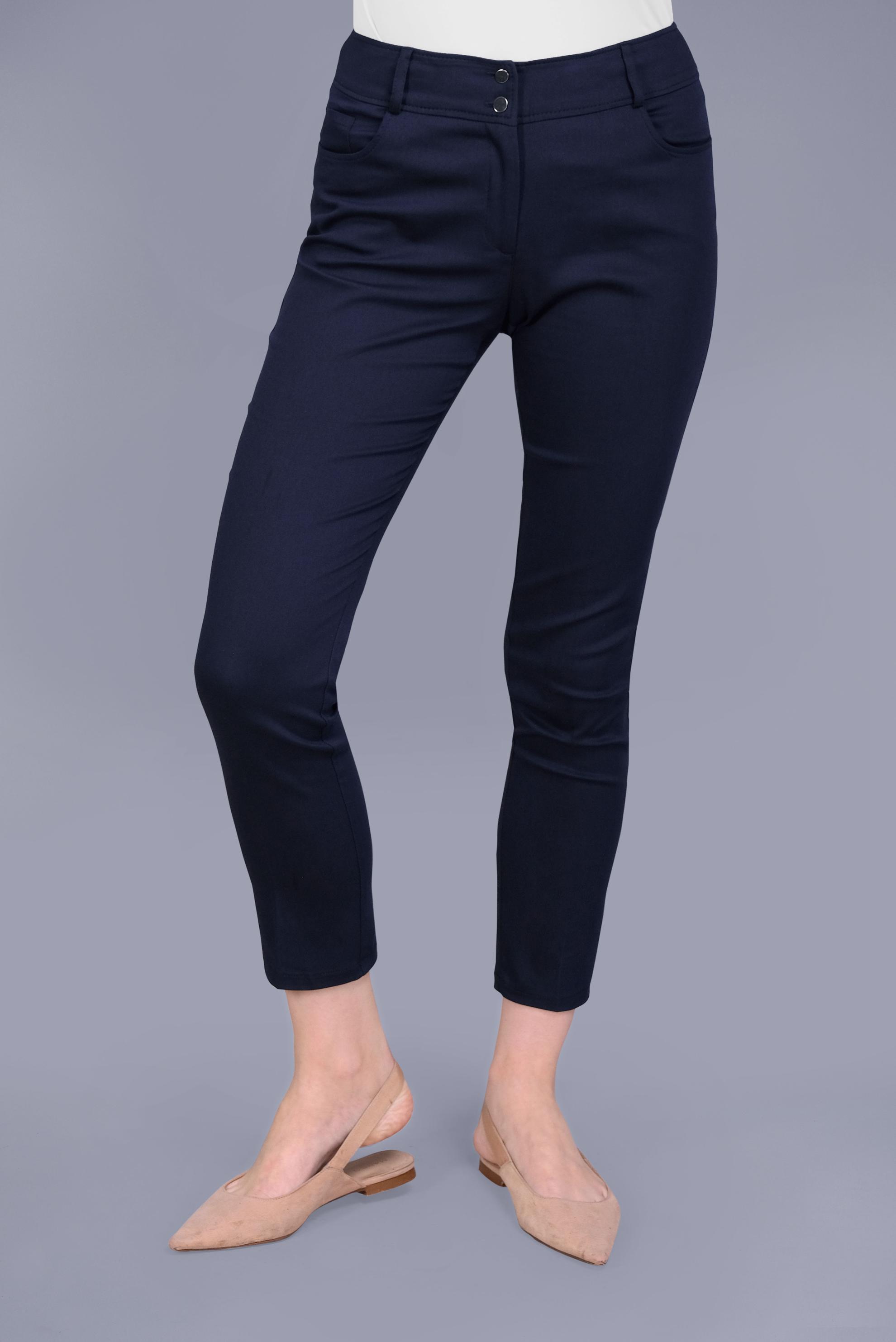 Tesettür giyim LACİVERT PAMUKLU DAR PAÇA PANTOLON 70173 