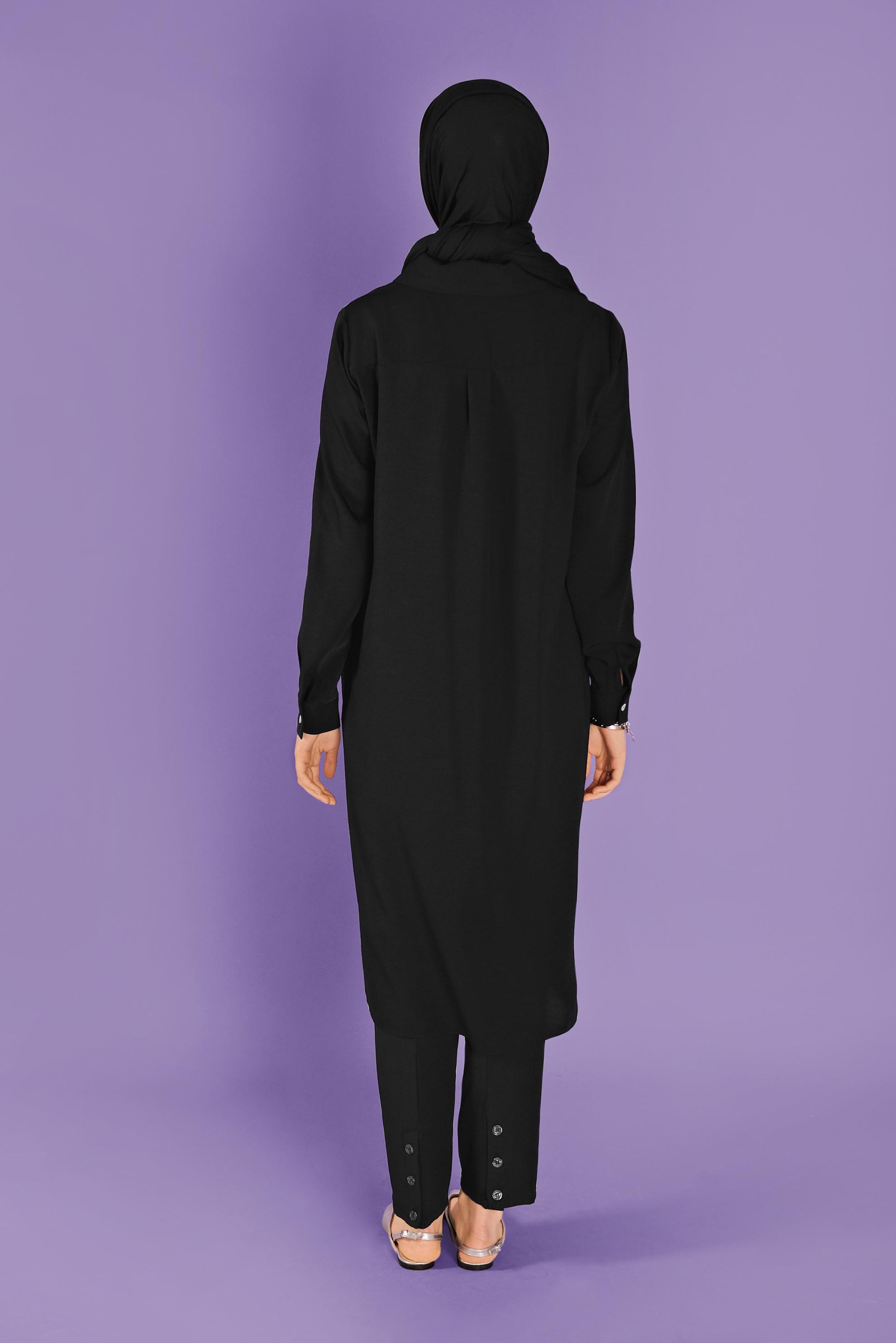 Hijab clothing BLACK SLIM-FIT PANTS 70175 