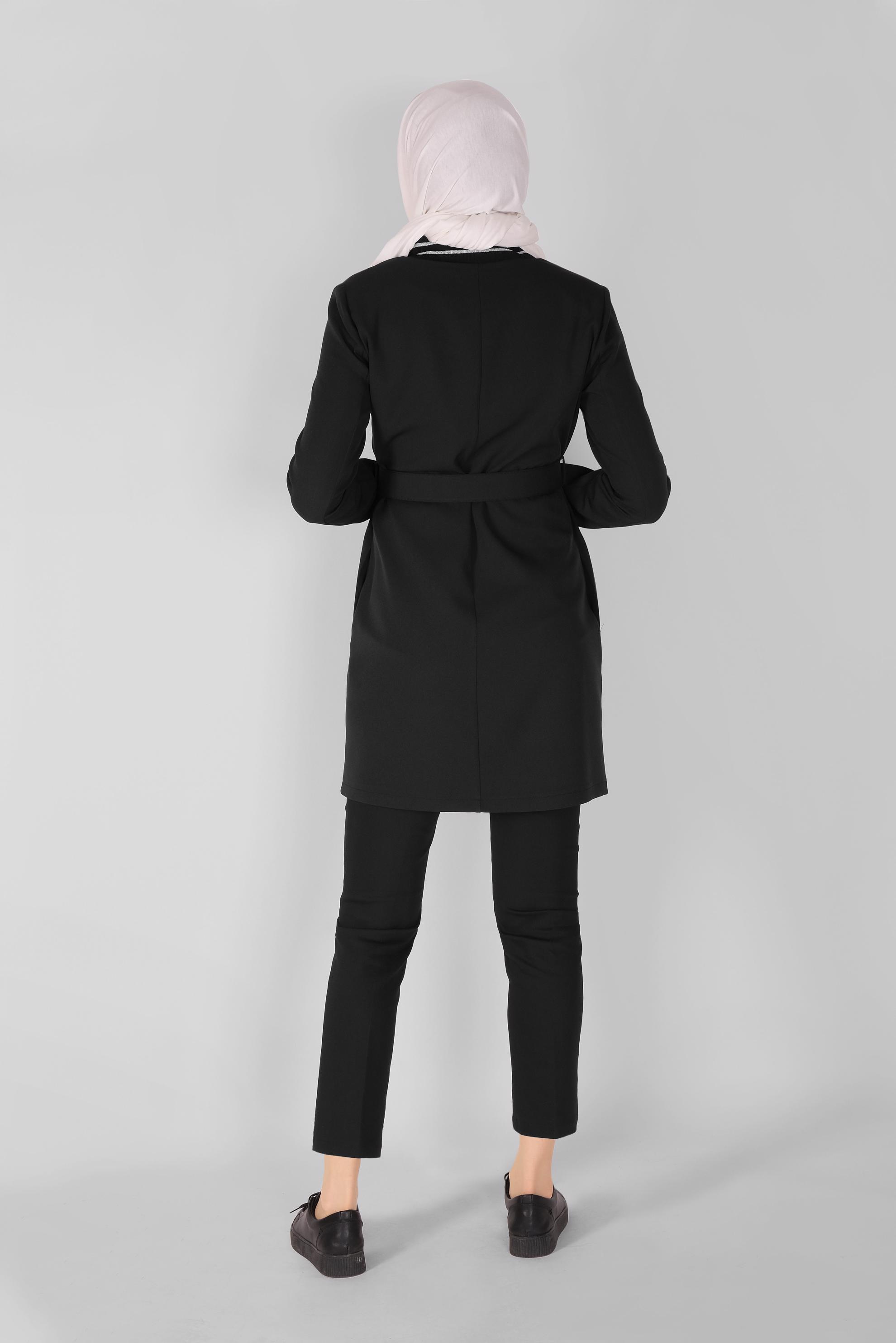 Tesettür giyim SİYAH YÜKSEK BEL KLASİK PANTOLON 70179