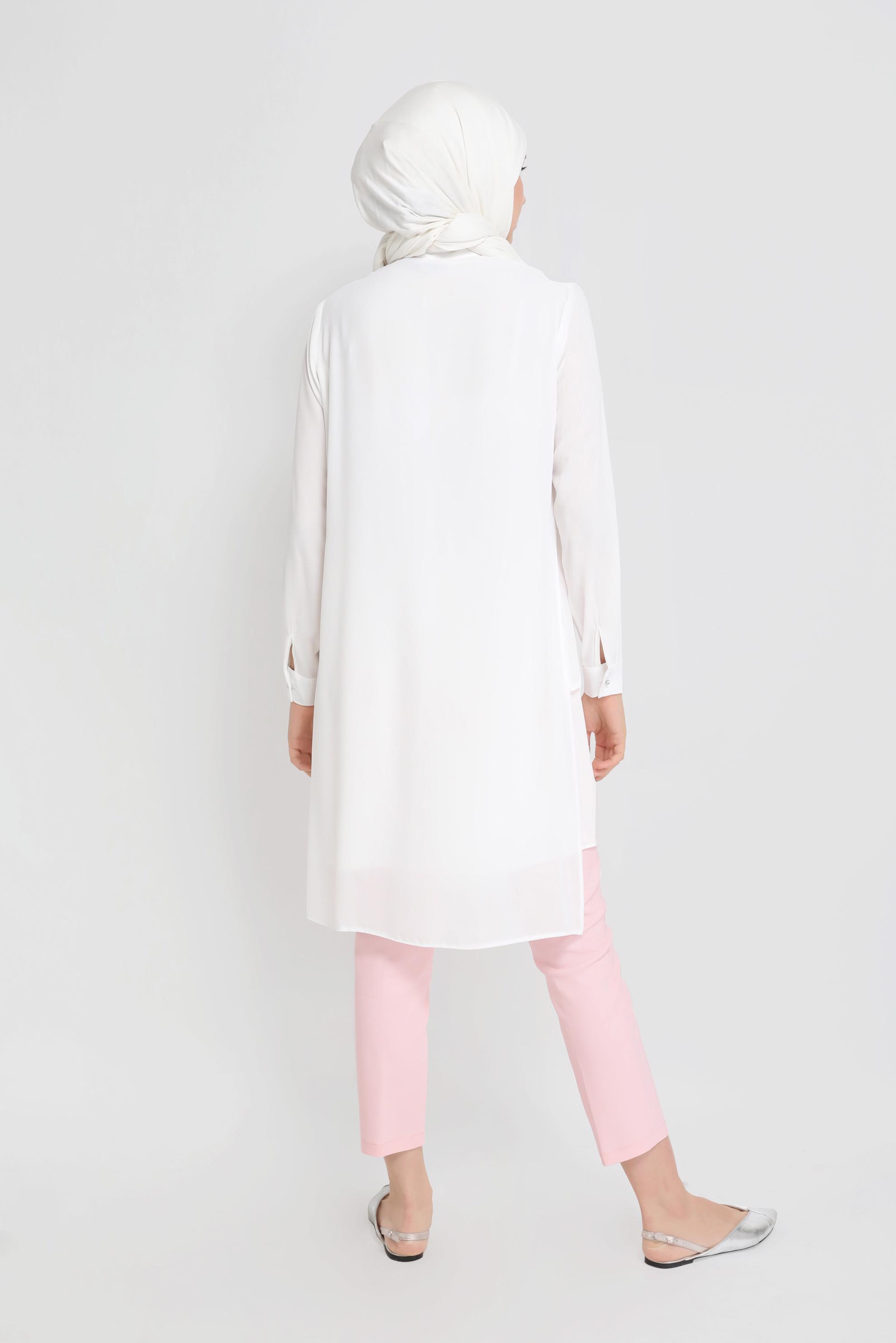 Tesettür giyim PUDRA YÜKSEK BEL KLASİK PANTOLON 70179