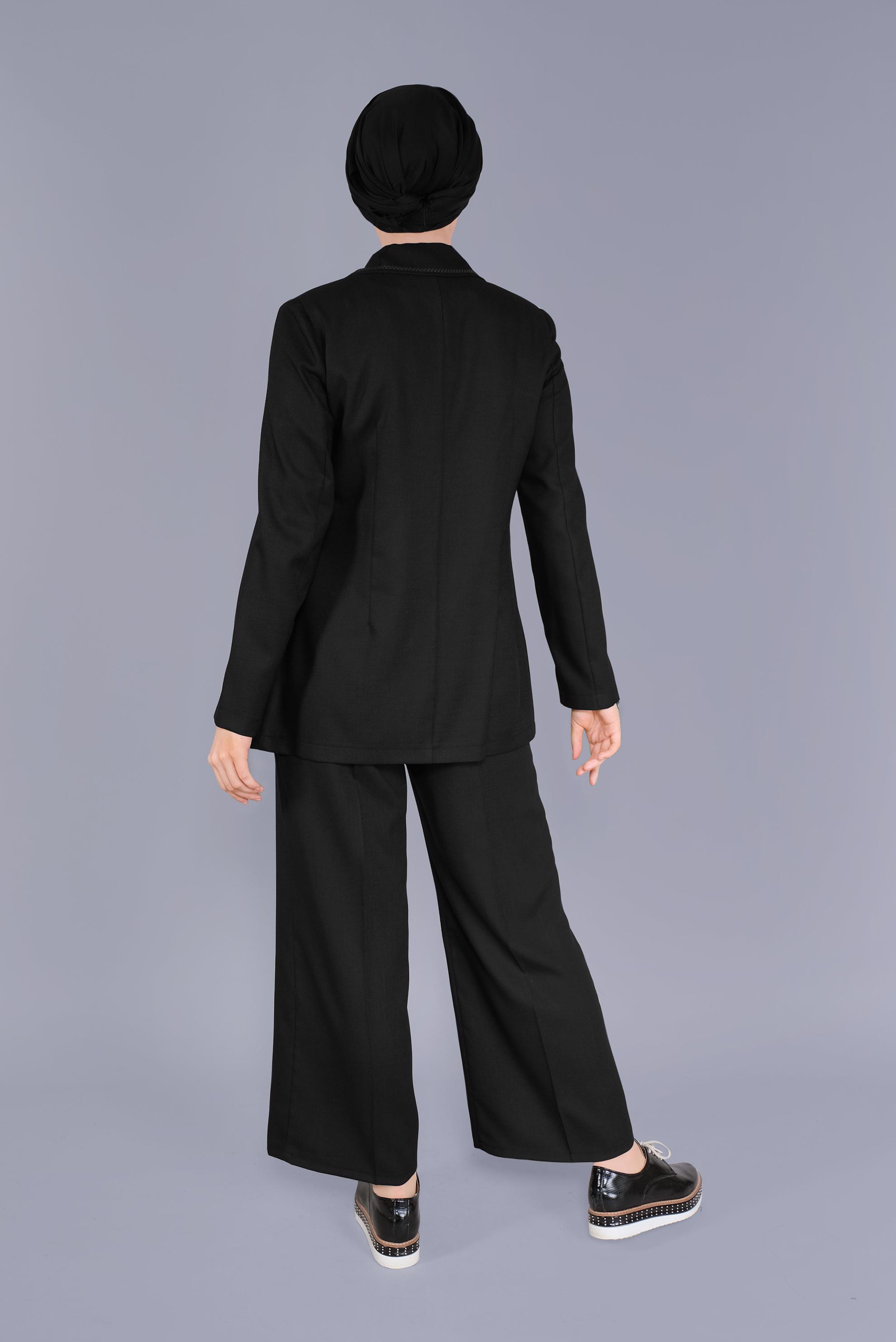 Tesettür giyim SİYAH BOL PAÇA PANTOLON 70184 