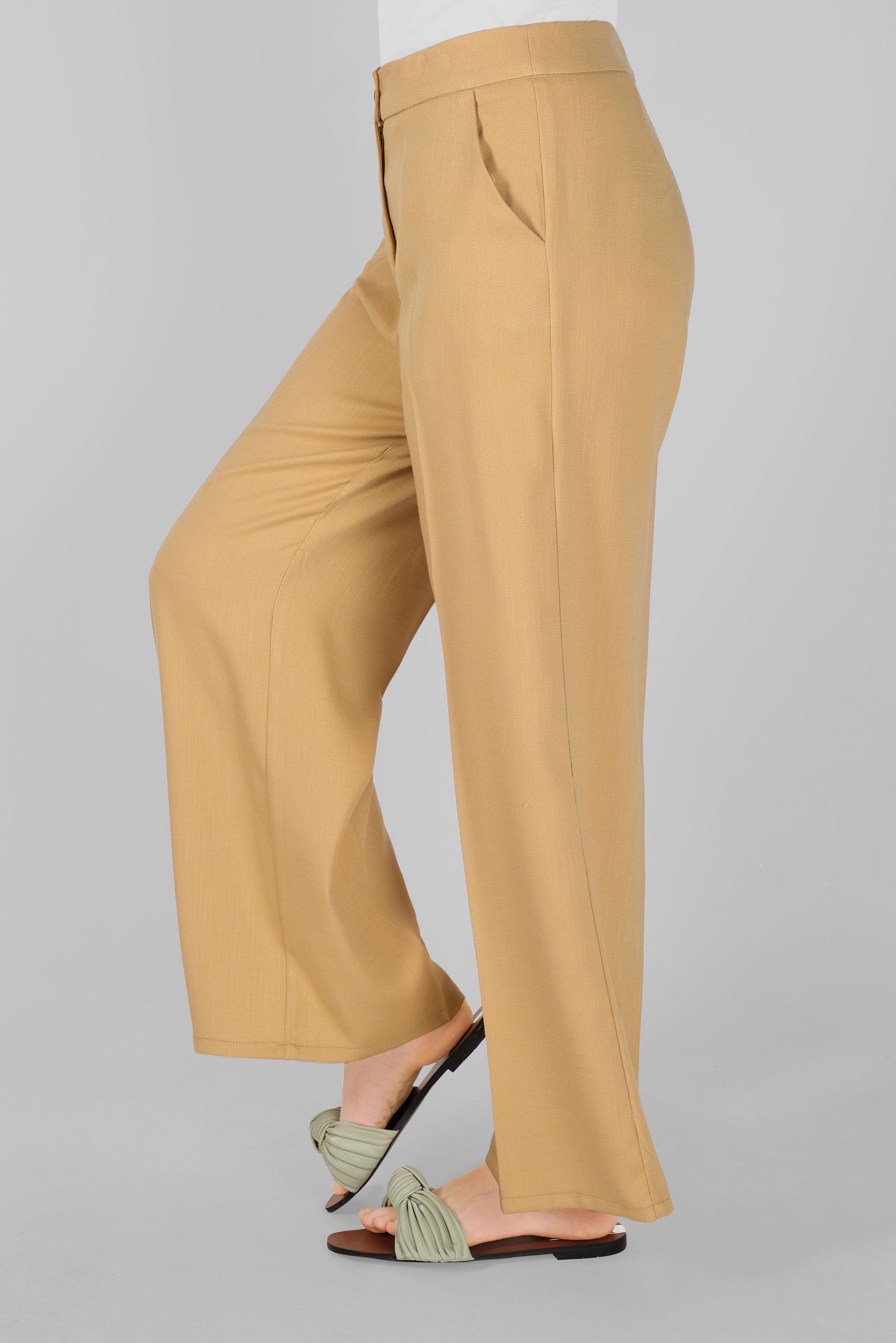 Tesettür giyim SARI BOL PAÇA PANTOLON 70184 